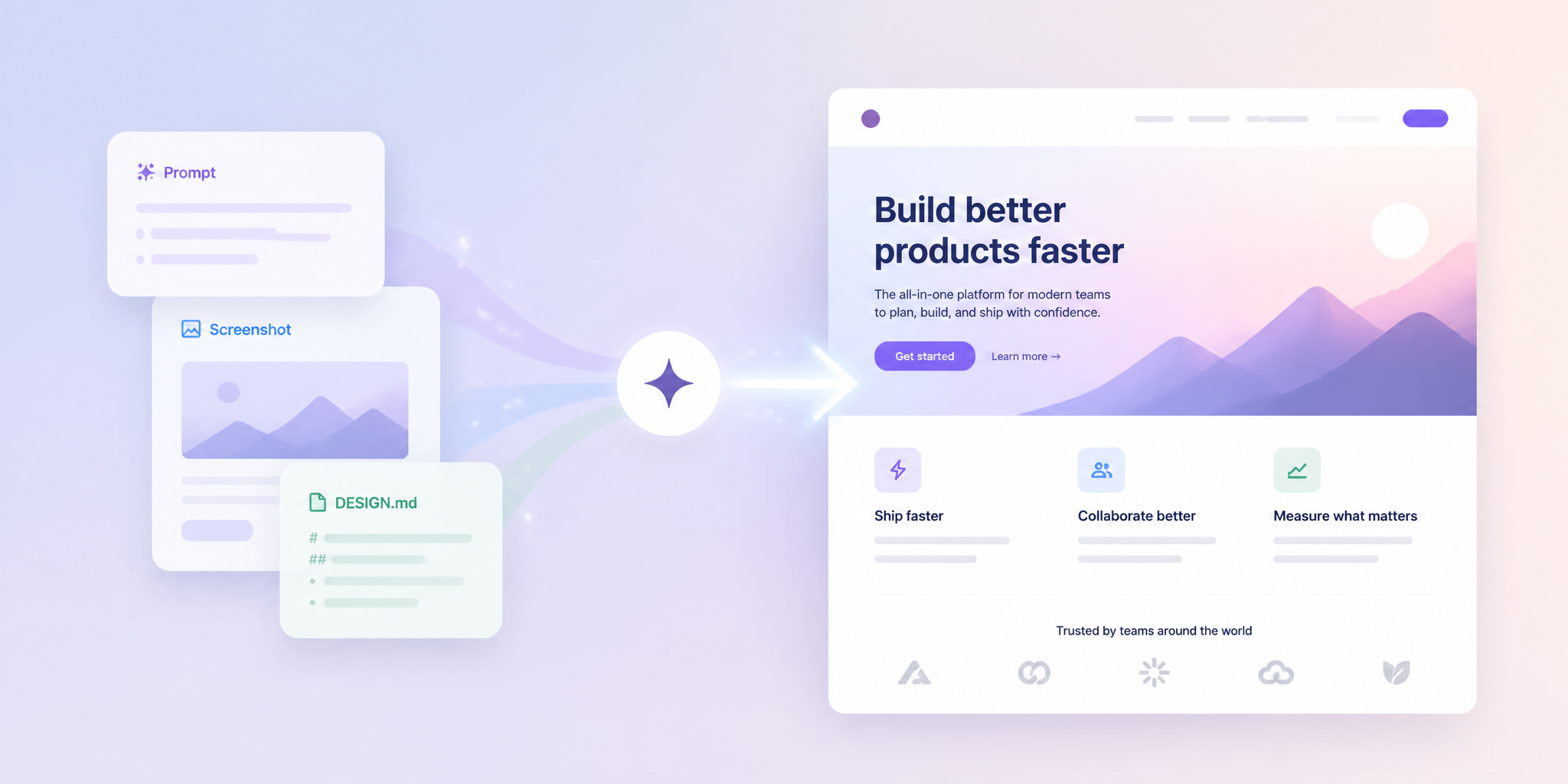 SaaS Web Design Workflow Illustration