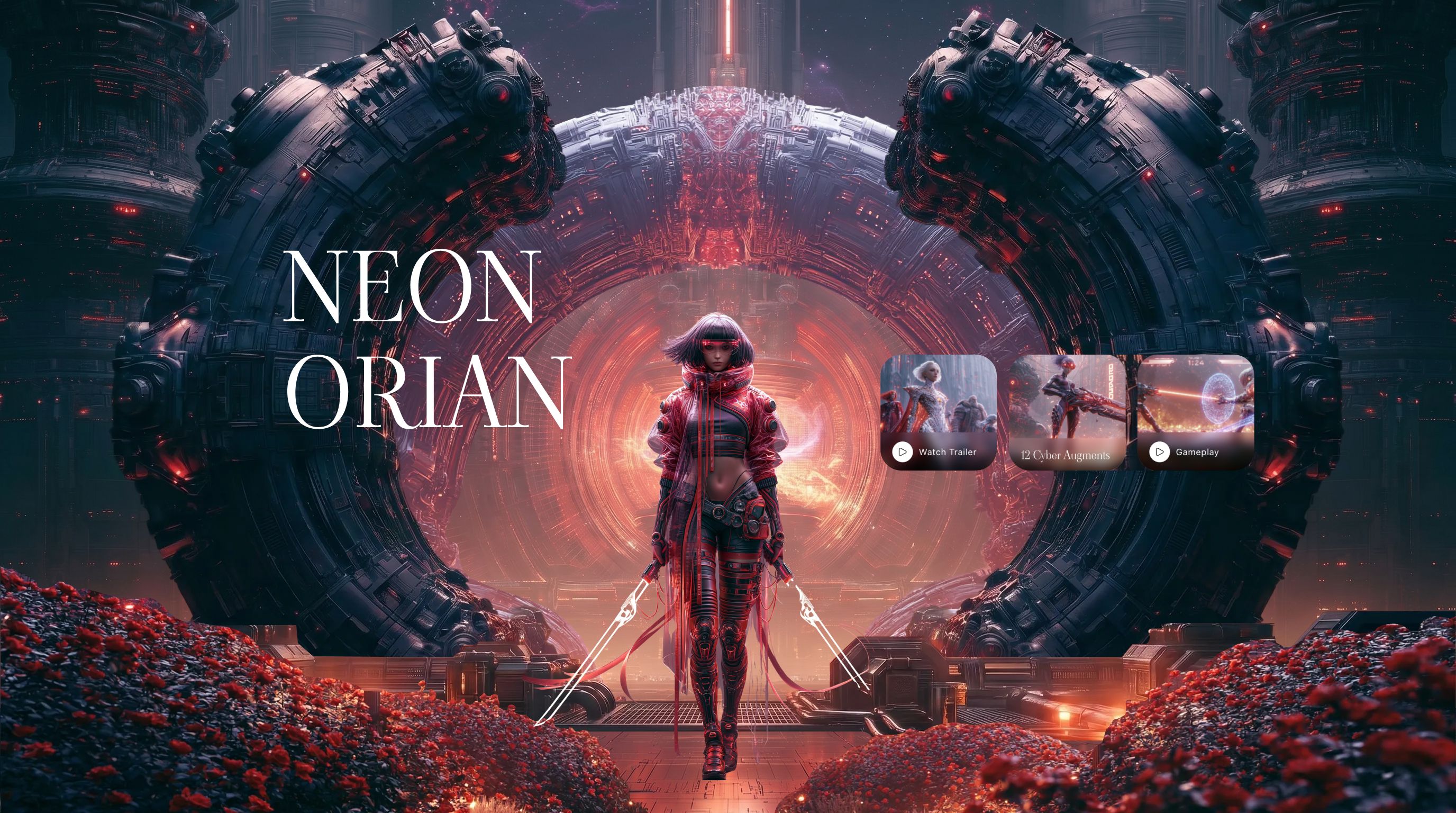 Neon Orian Game Interface Backdrop
