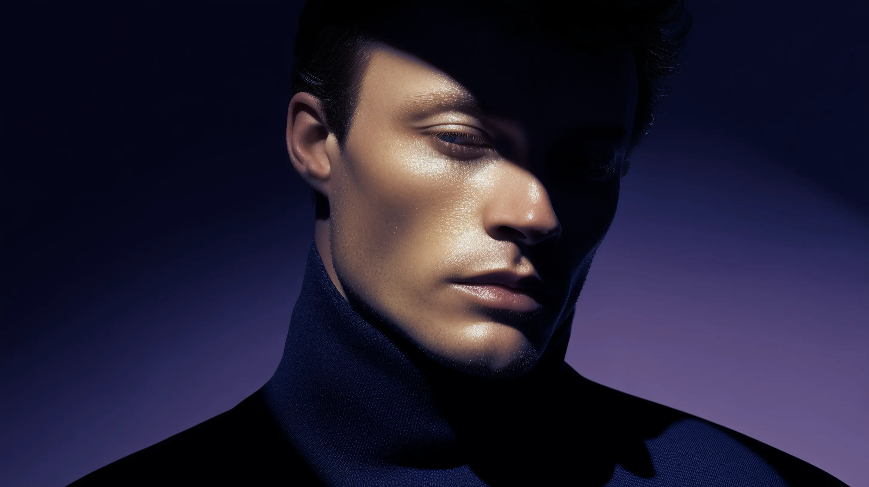 Moody Fashion Portrait in Dramatic Light