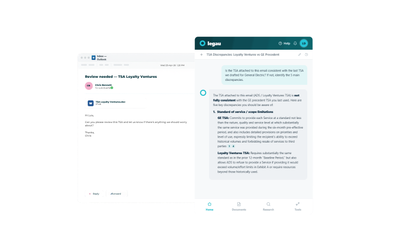 Legau AI Contract Analysis Interface