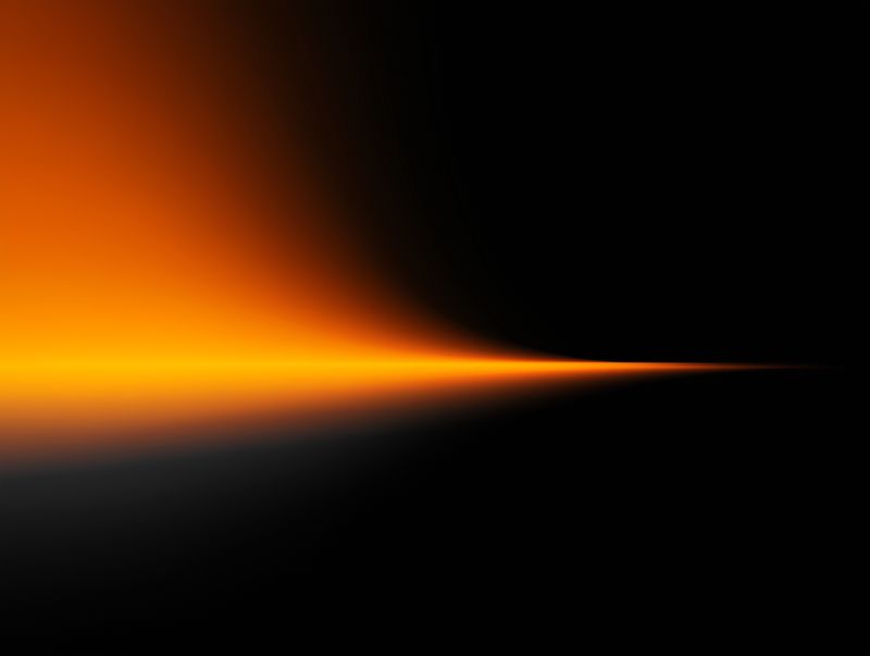Orange Light Beam on Black Gradient
