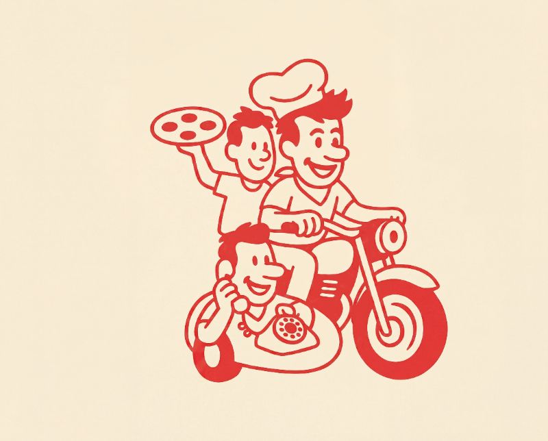 Vintage Style Pizza Delivery