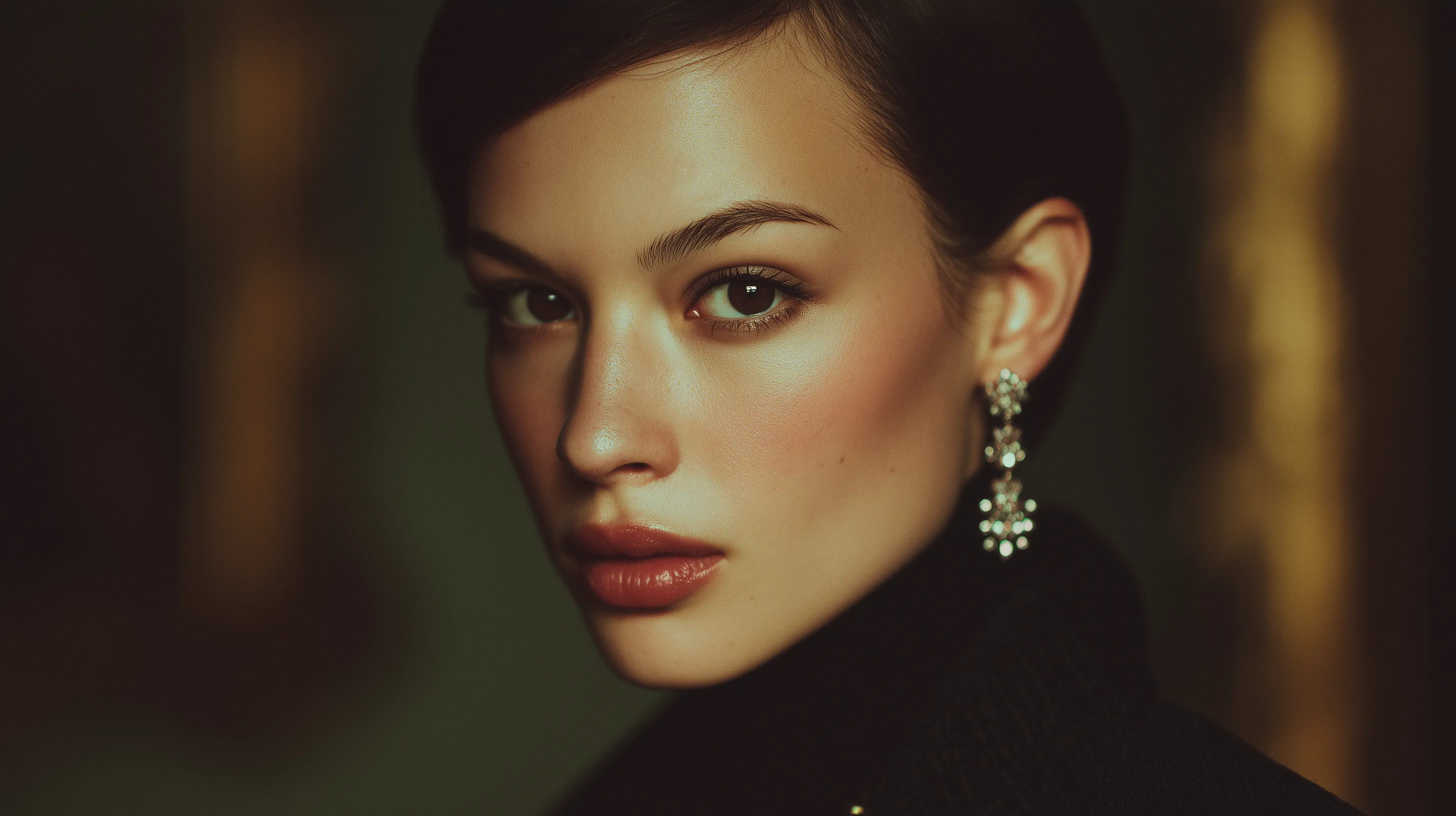 Elegant Close-up Portrait of a Woman with Earring