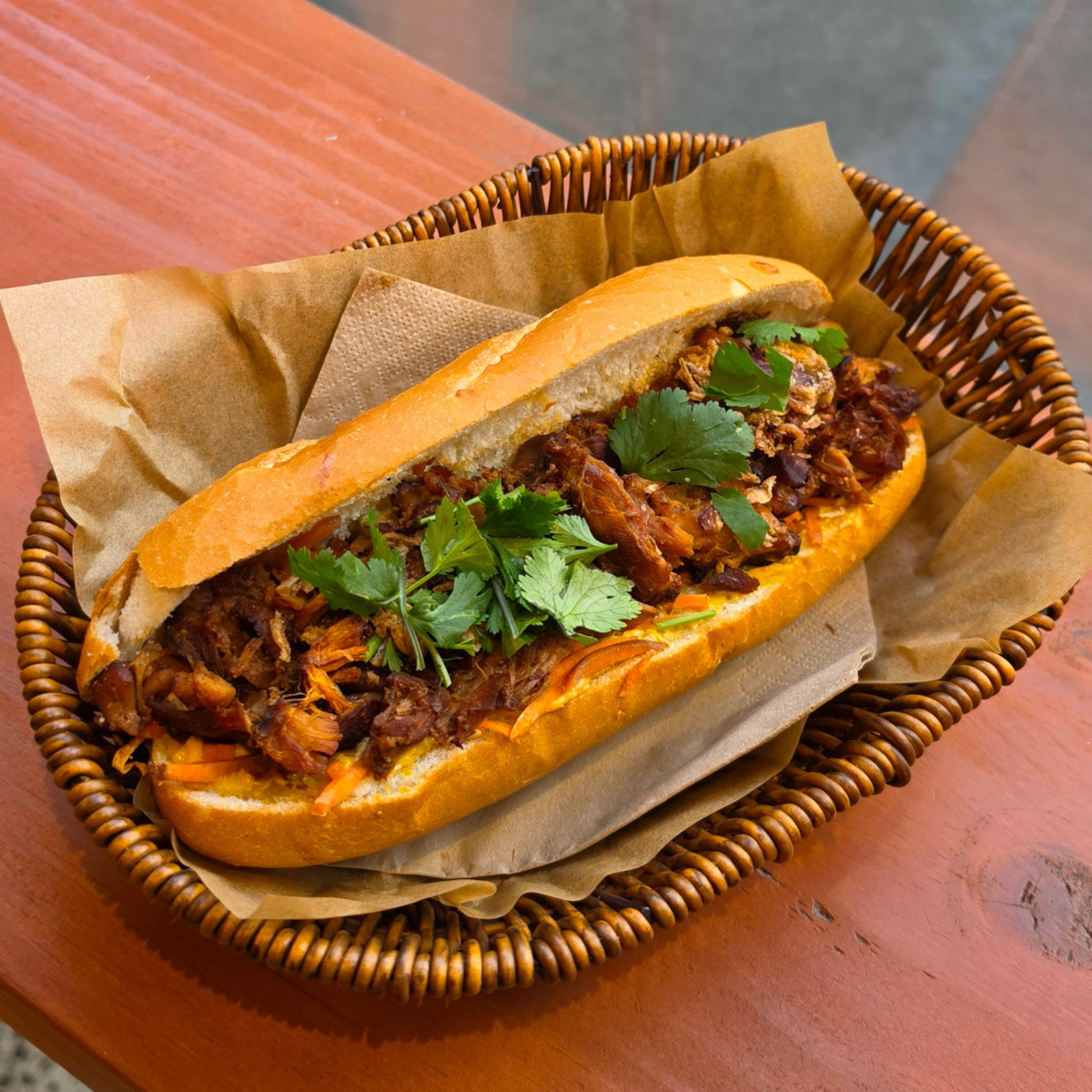 Beef cheek banh mi