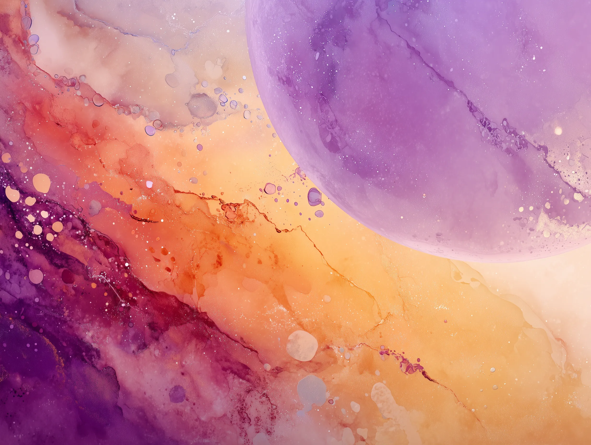 Abstract Planet in Pastel Nebula