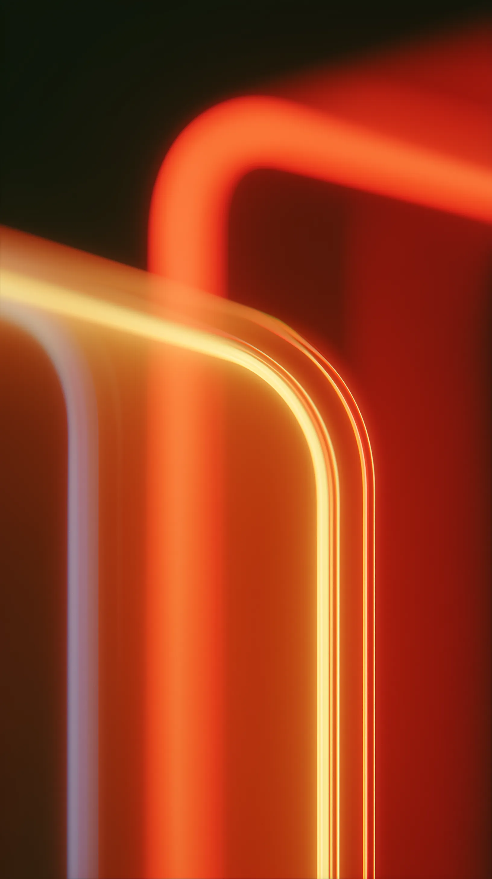 Glowing Curved Neon Lines on Dark Background