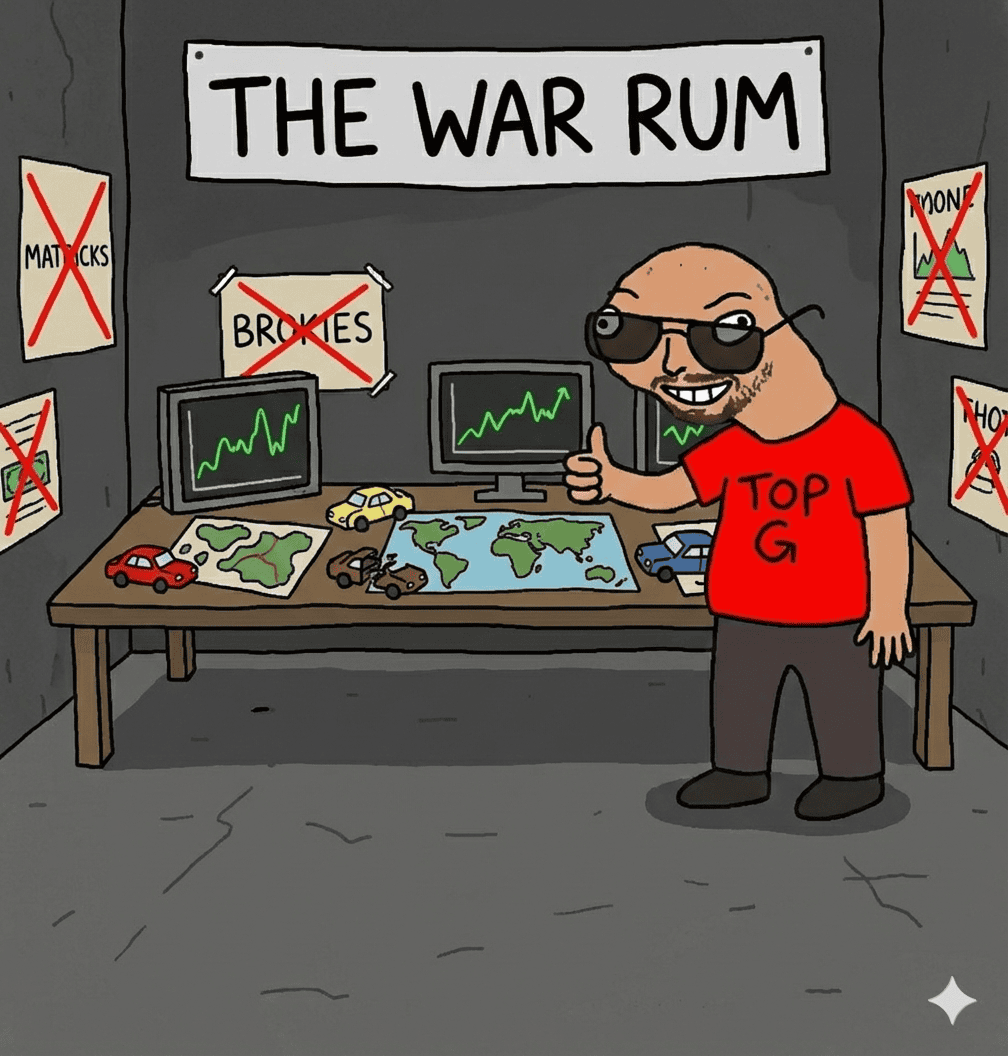 Welcome to the War Rum - Top G Cartoon