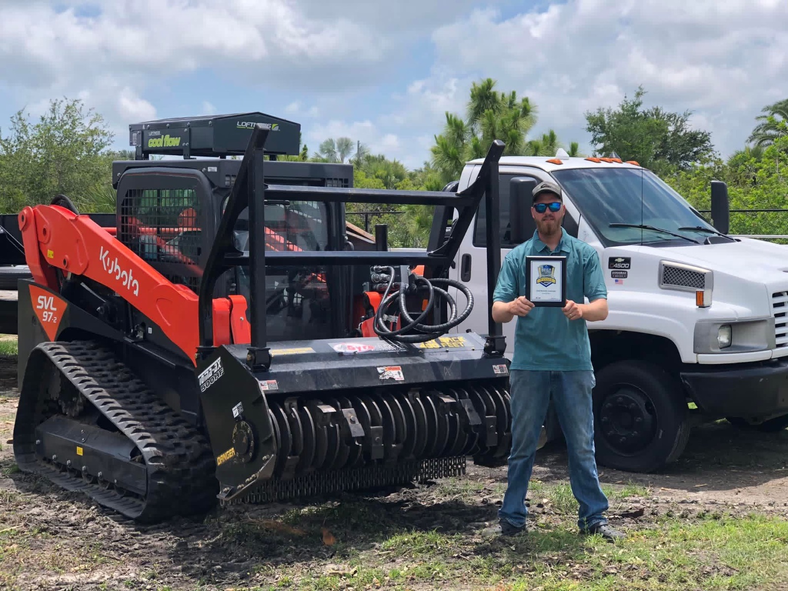 Chad McCarthy, Owner Operator providing local tree service with Kubota equipment
