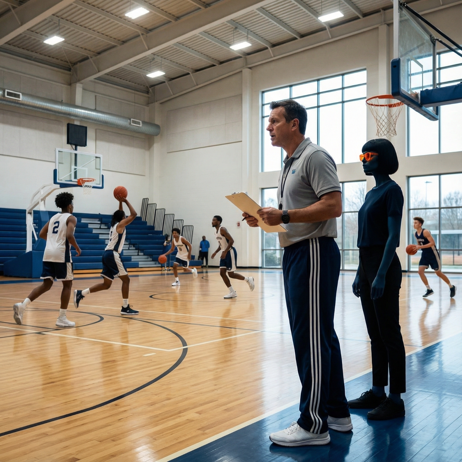 Coach watching team