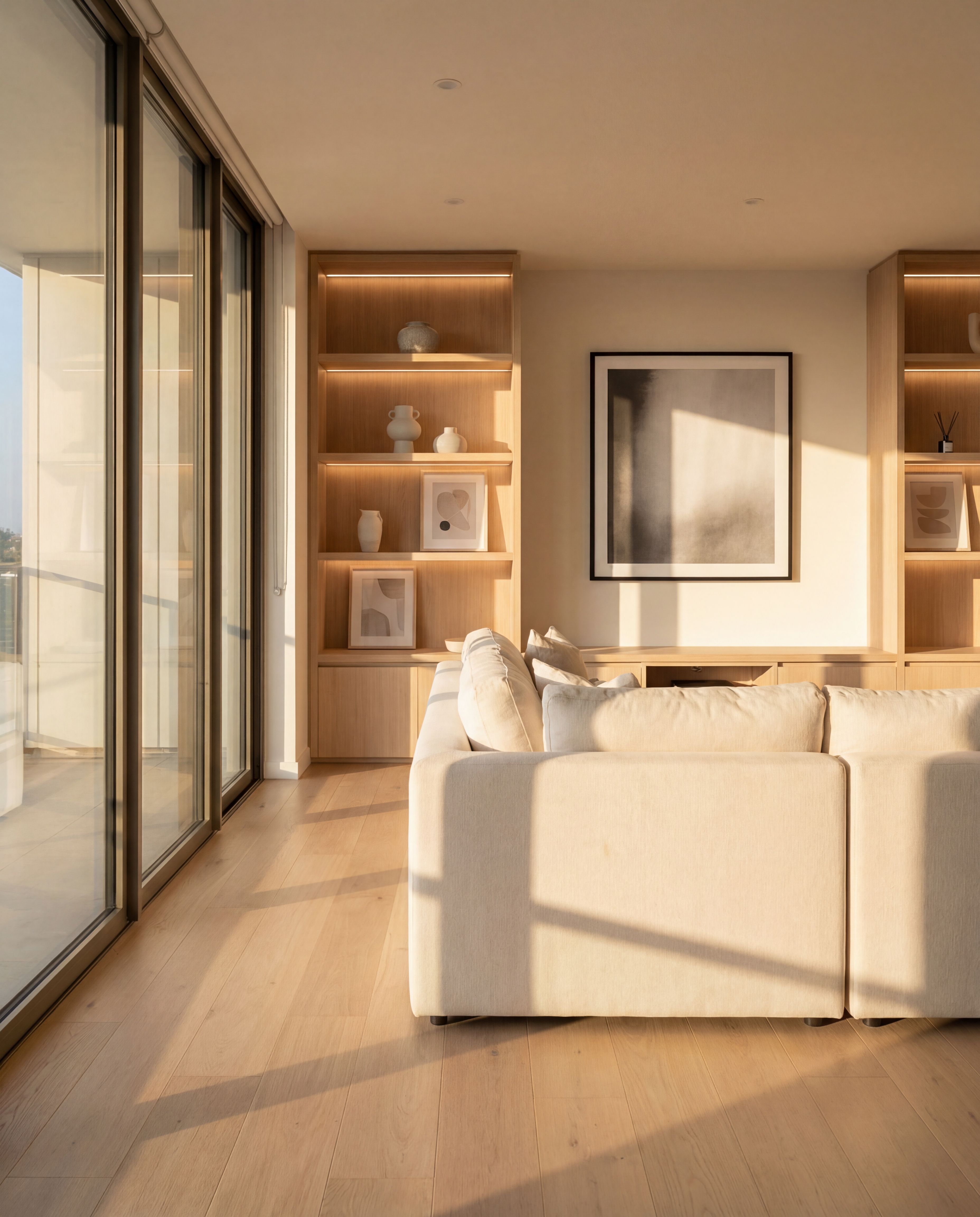 Sunlit Minimalist Living Room Interior