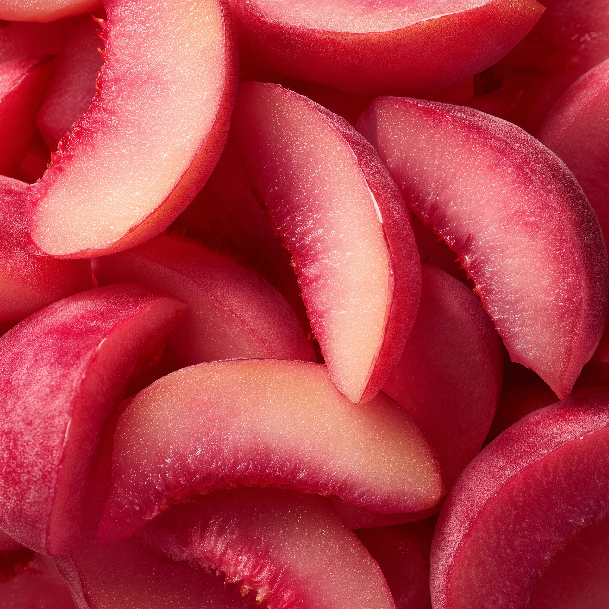 Close-up of pink peach slices background