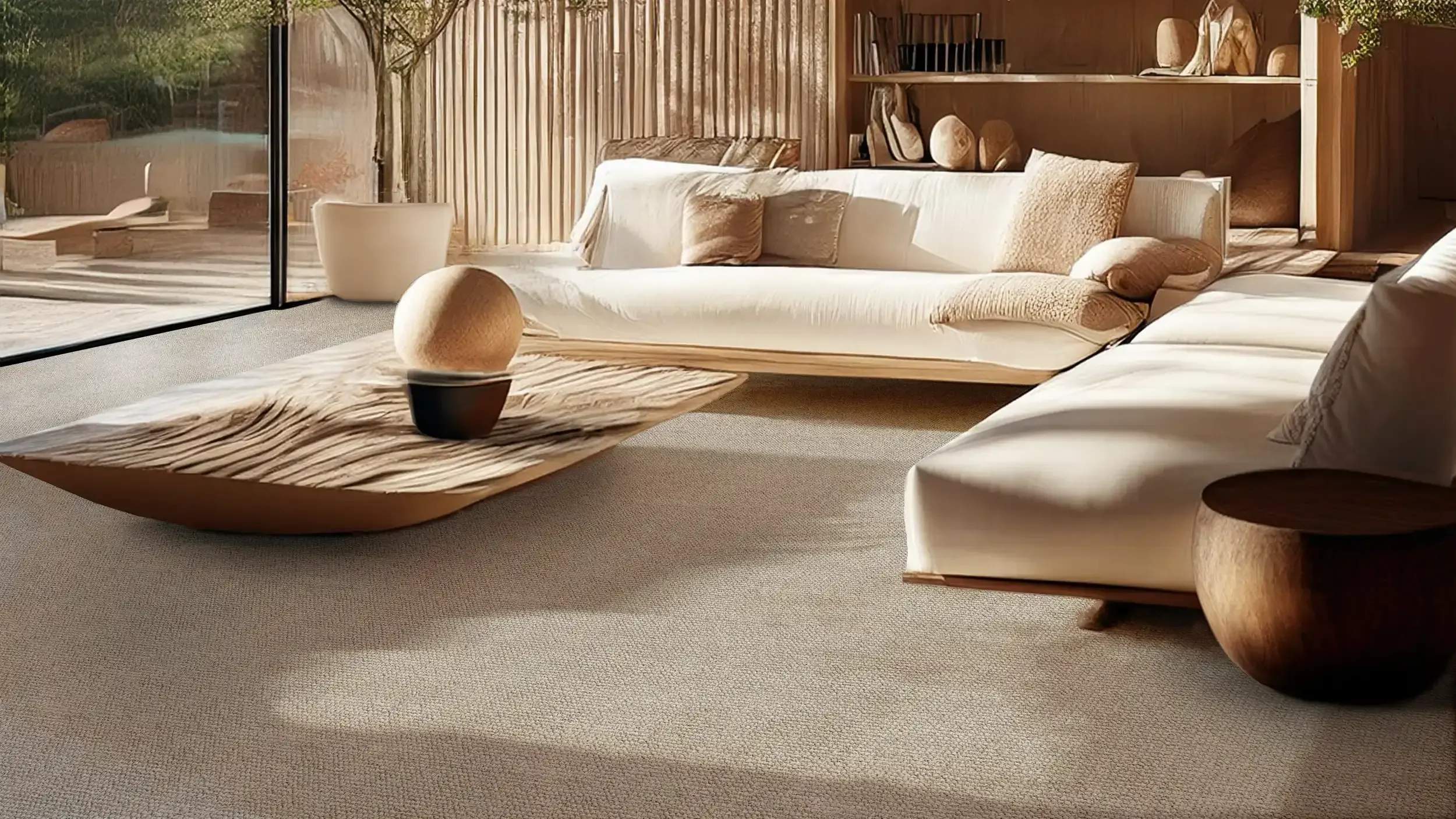 High-end broadloom carpet texture for lounge areas