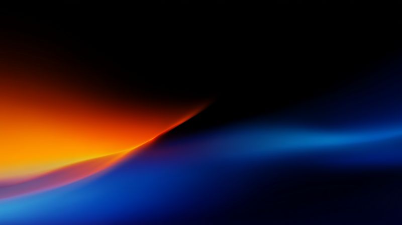 Abstract Orange-Blue Gradient Light Wave