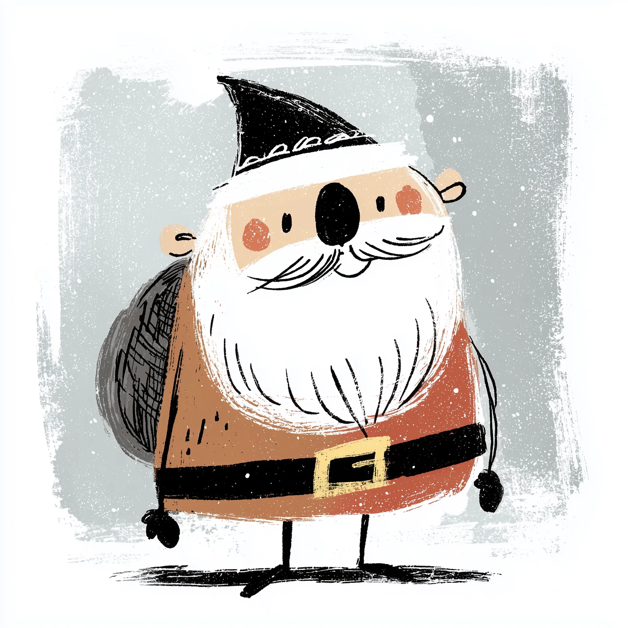 Whimsical Santa Claus Illustration