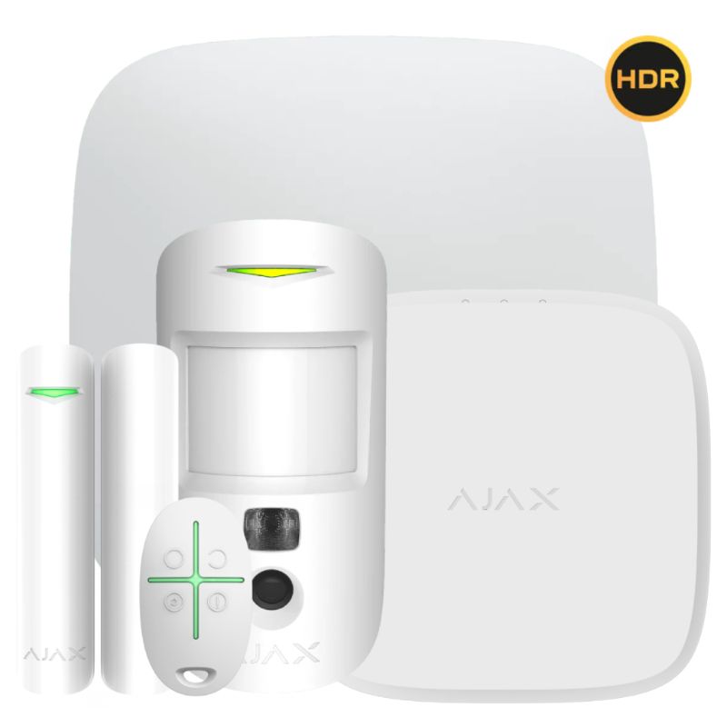 [KIT-B-INT-INC-HDR-WH] KIT Ajax Básico Intrusión + Incendio.
