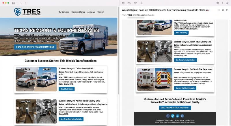 Email newsletter design