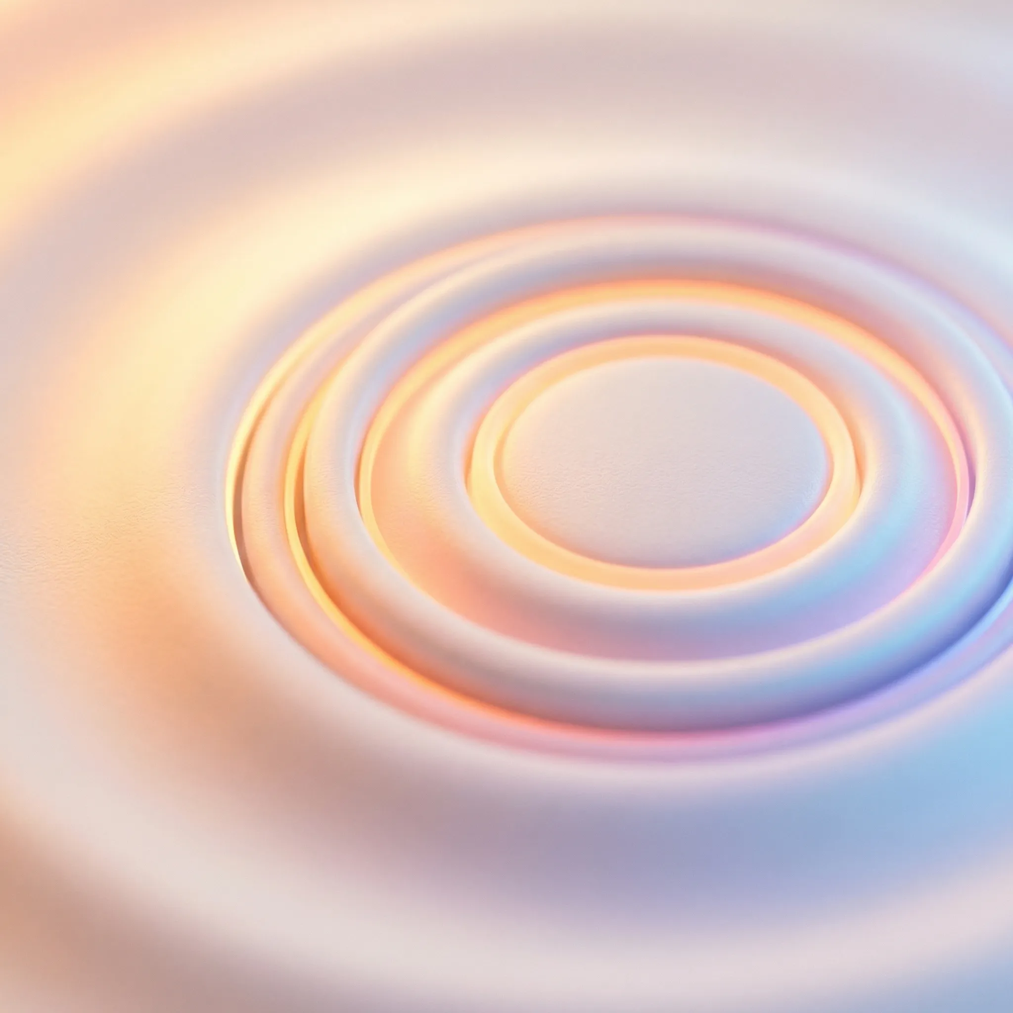 Soft pastel concentric ripple abstract