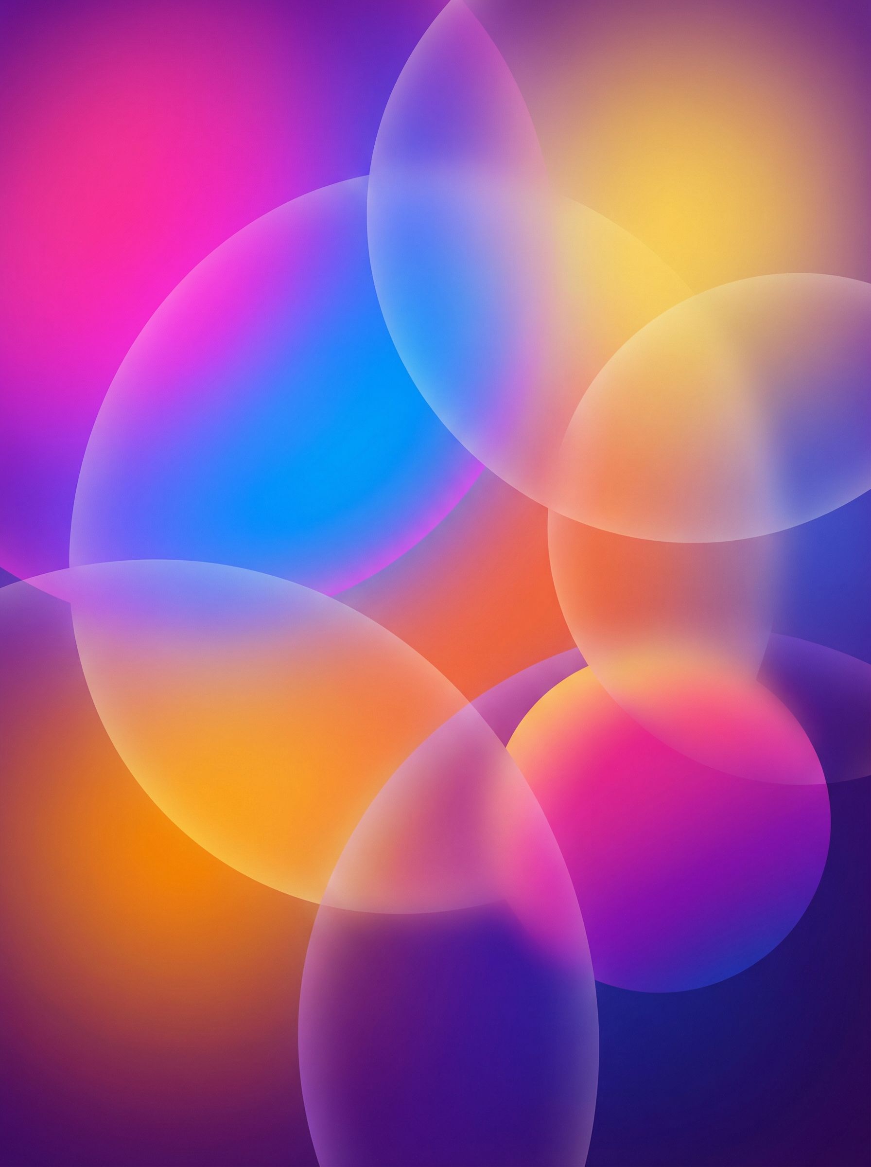 Vibrant overlapping gradient orbs