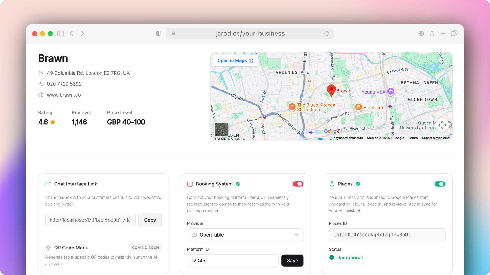 Business Management SaaS Dashboard Mockup