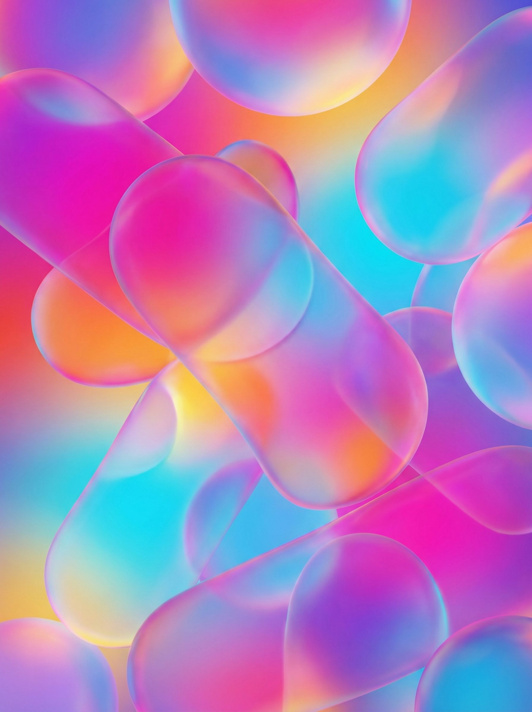 Vibrant Gradient Capsules Abstract