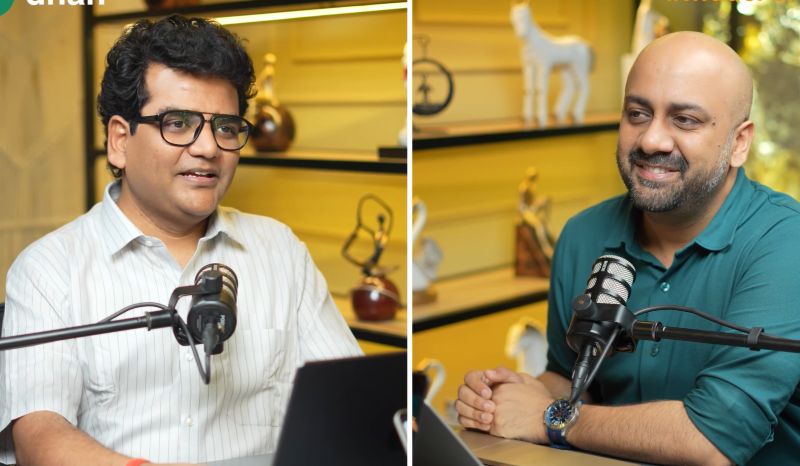 Two Men in a Podcast Recording Session