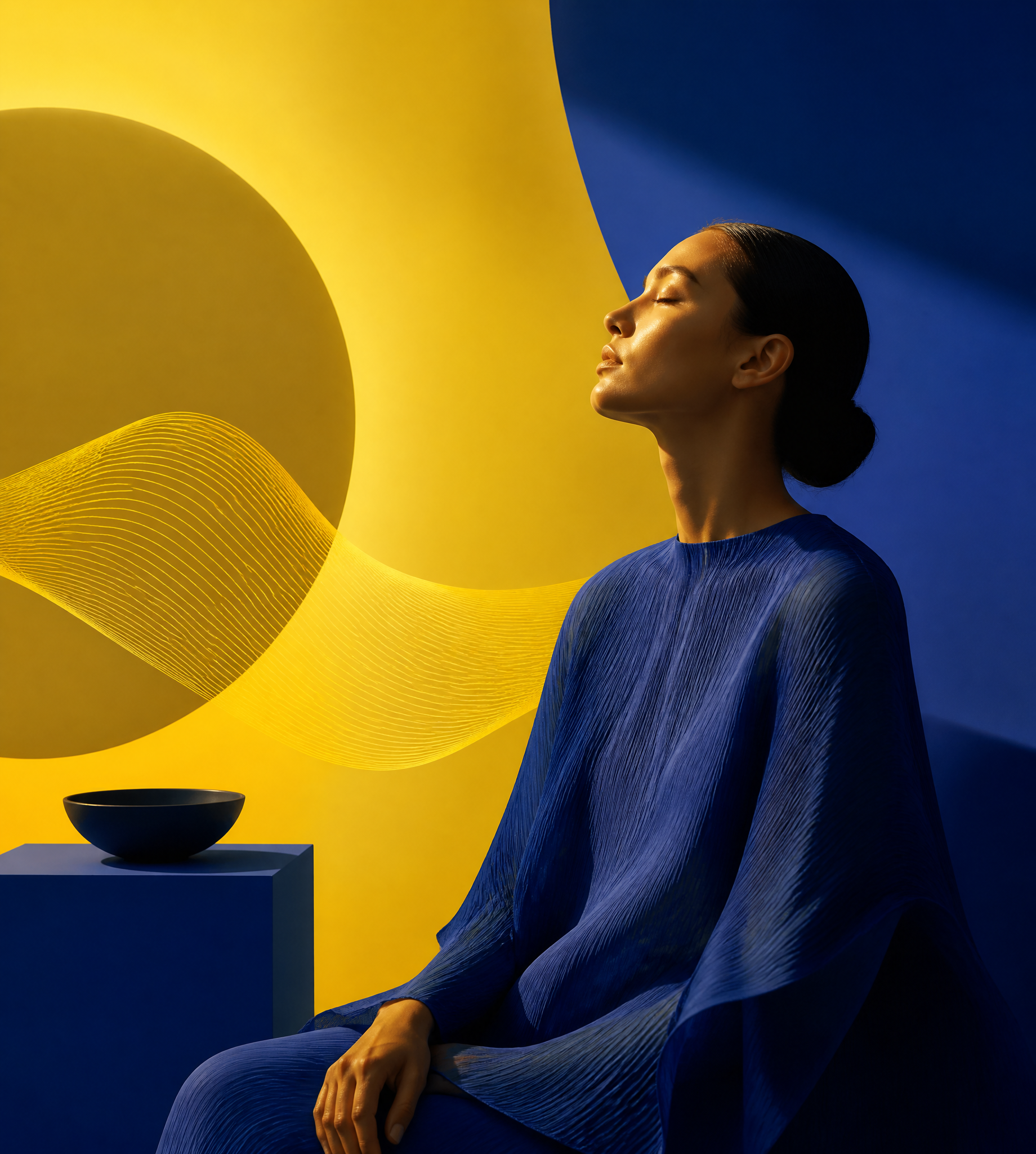 Yellow and cobalt editorial campaign