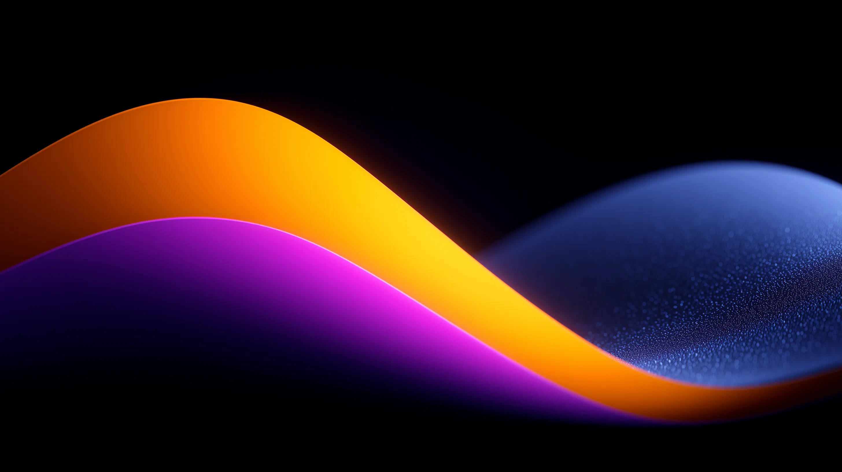 Abstract Neon Gradient Wave on Dark Background