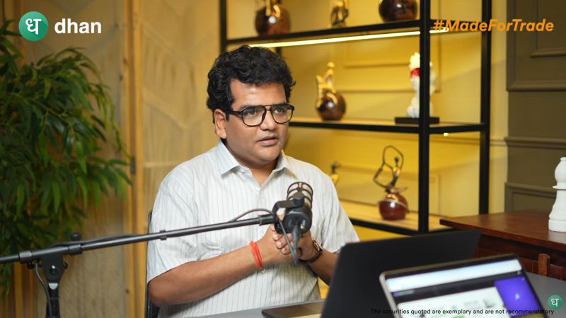 Financial Podcast Host Recording in Studio