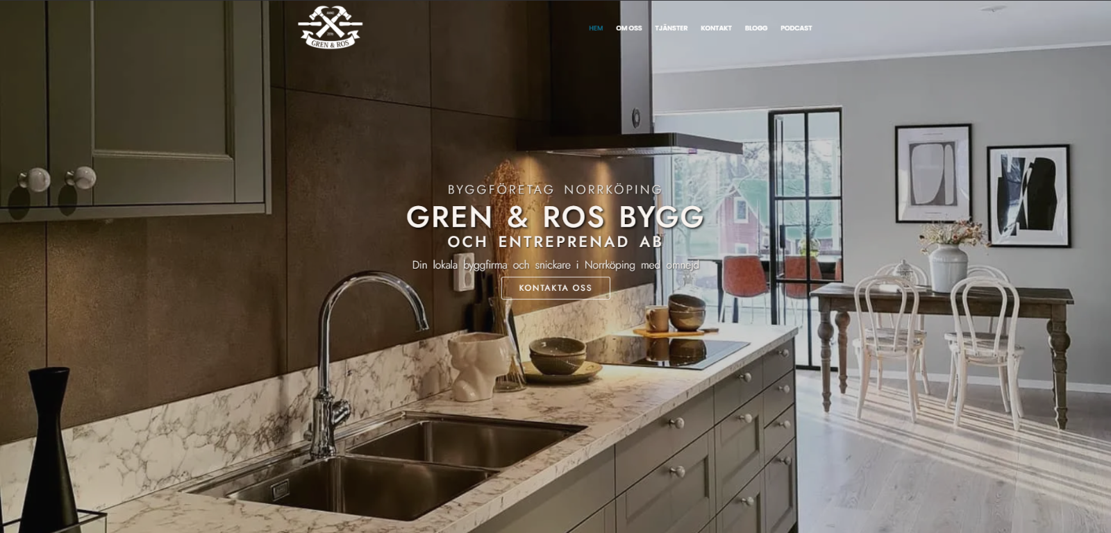 Gren och Ros Bygg webbplats - professionellt byggföretag