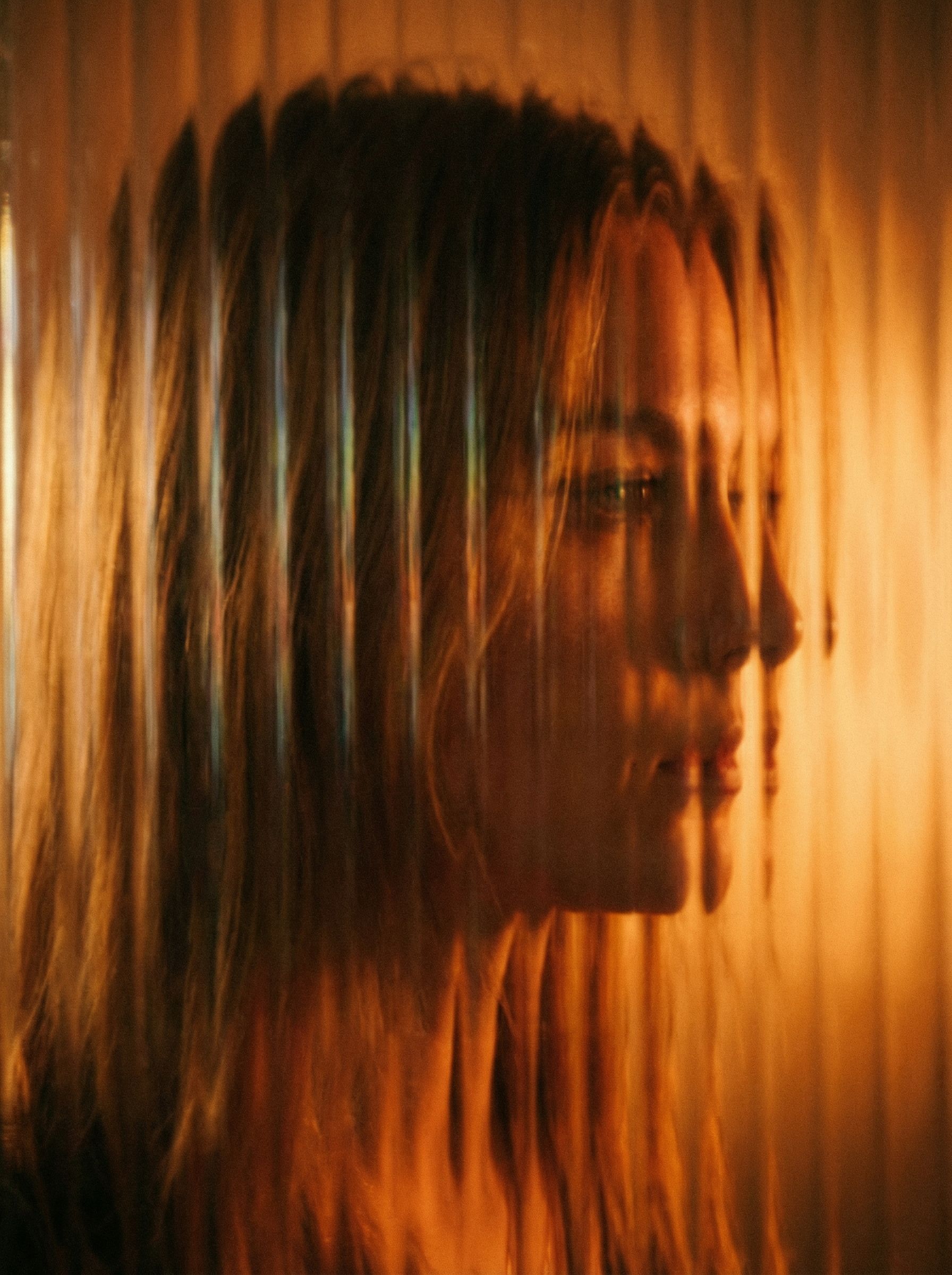 Abstract double exposure female portrait