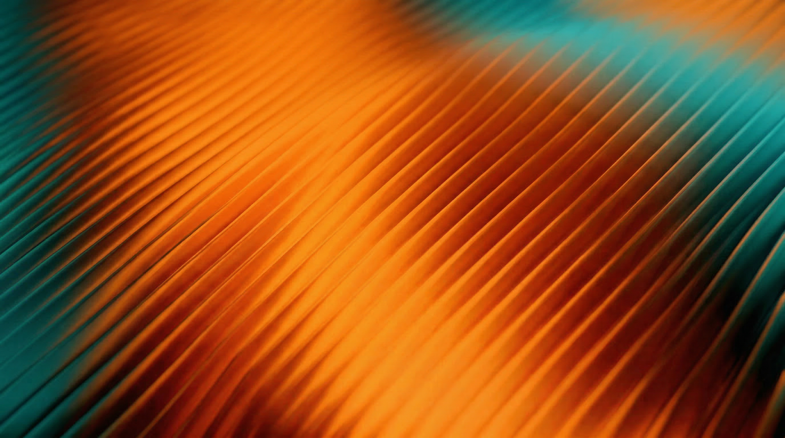 Abstract Orange and Teal Flow Lines