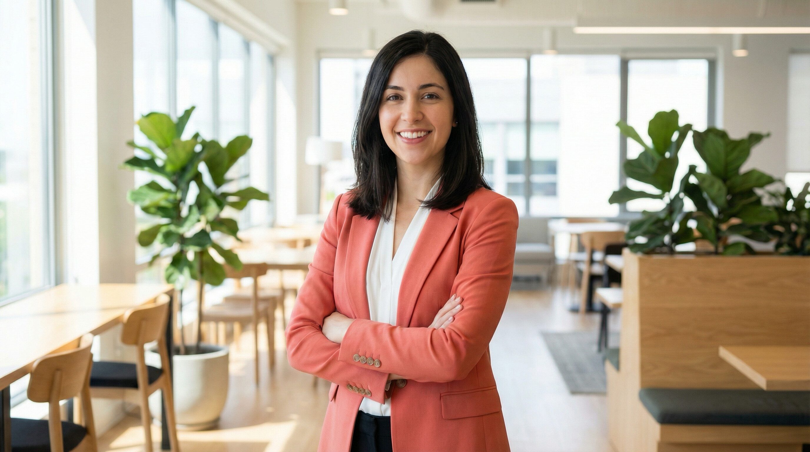 Confident professional woman in modern office