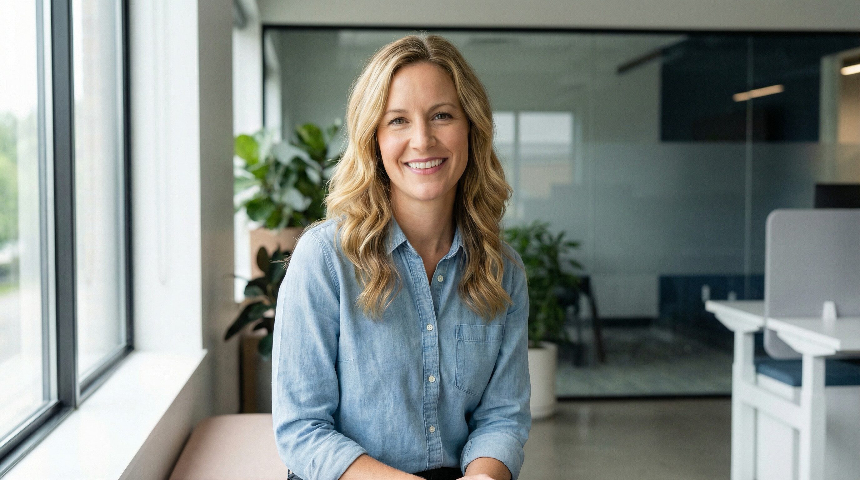 Smiling professional woman in modern office