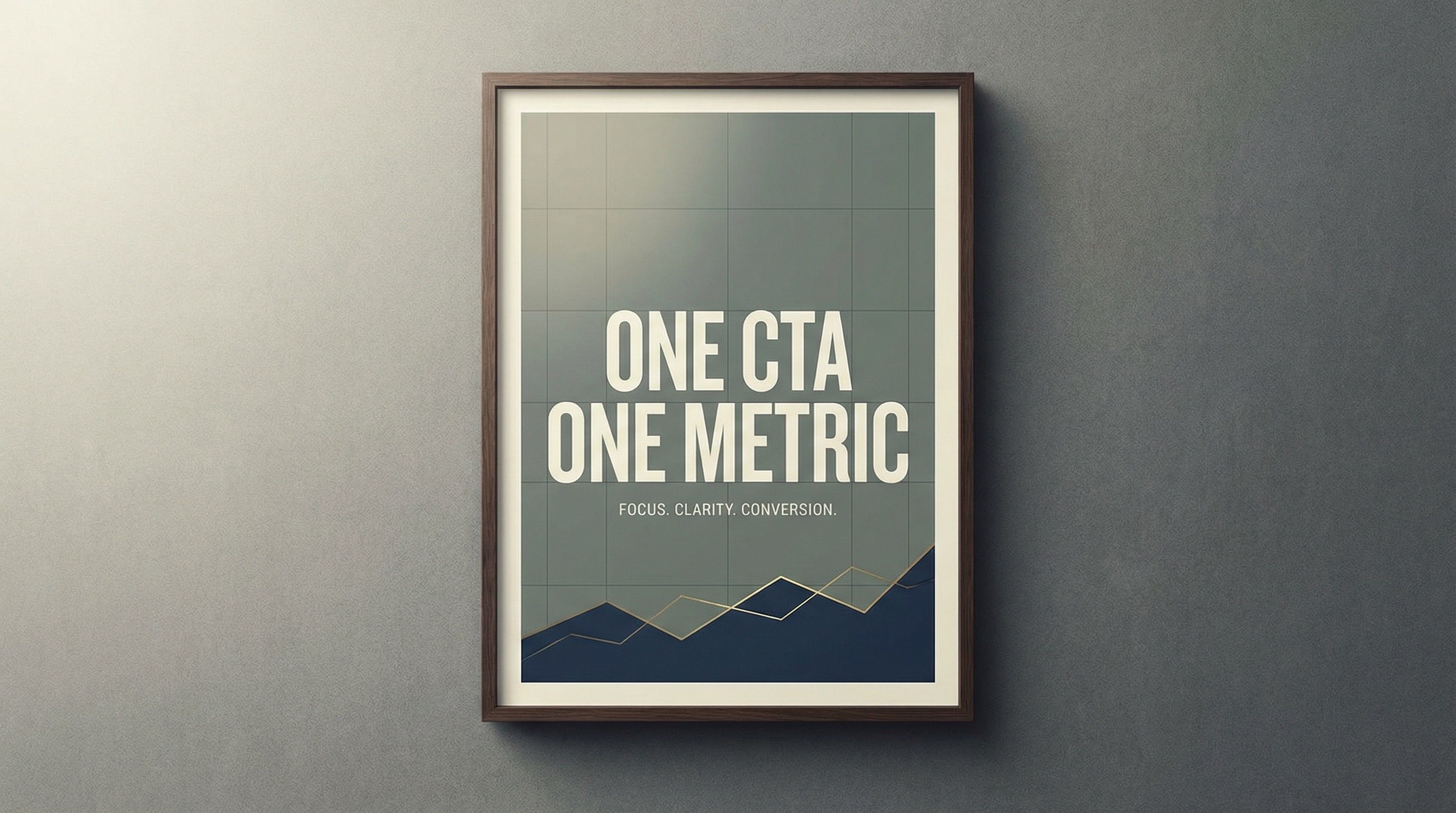 Framed One CTA One Metric Marketing Poster