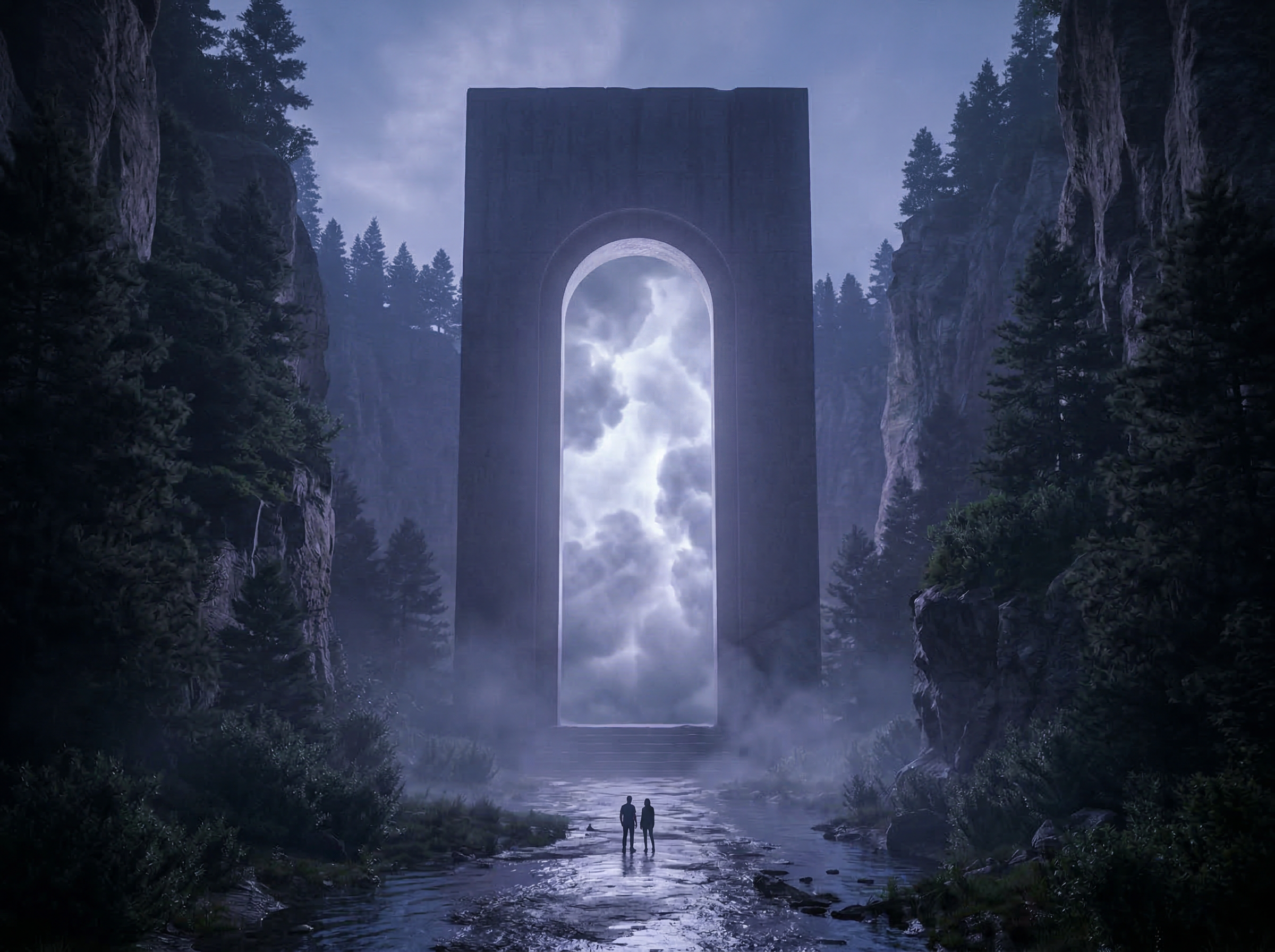 Monolithic Portal in Misty Mountain Valley