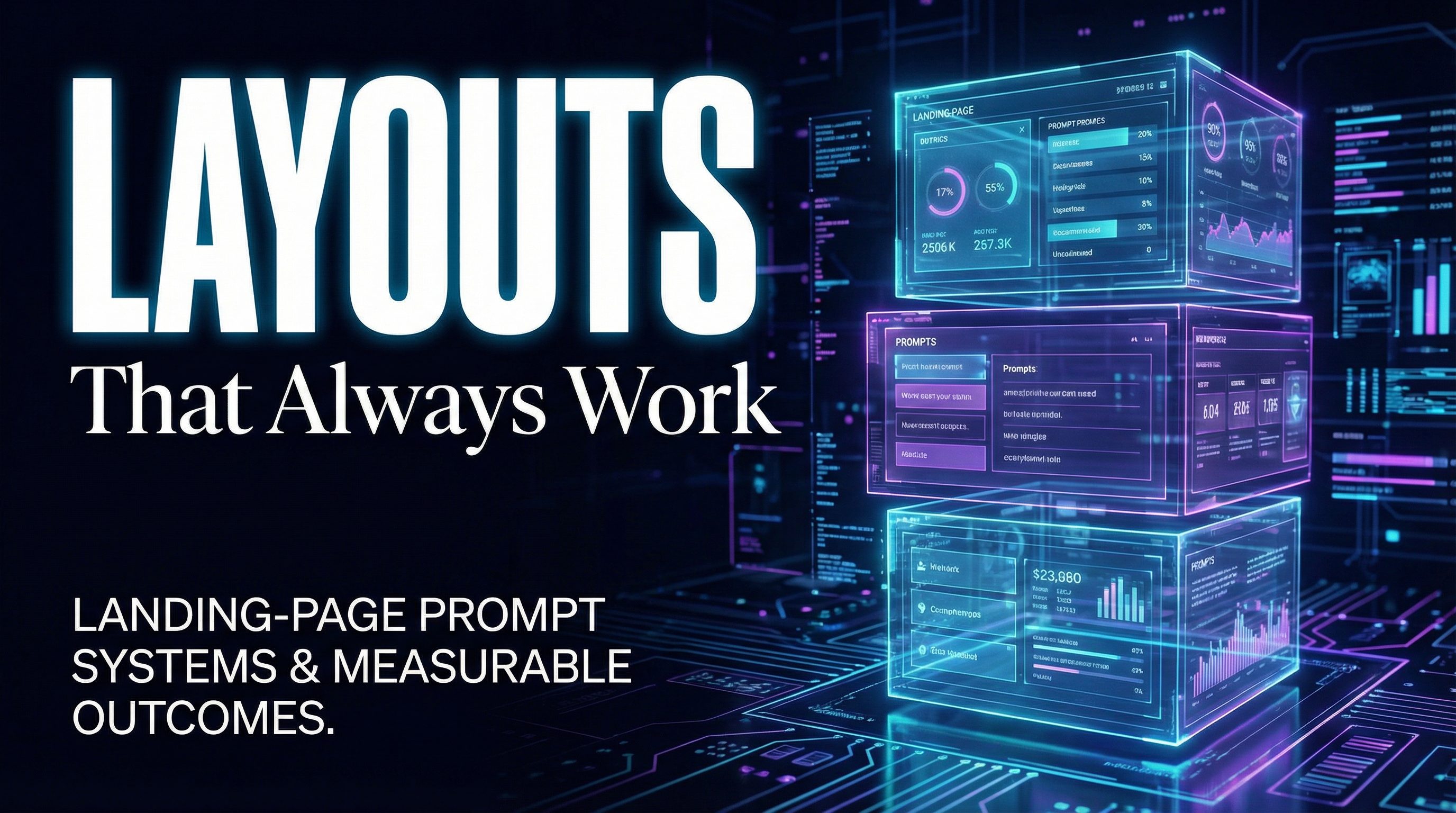 Futuristic Landing Page Layouts Visualization