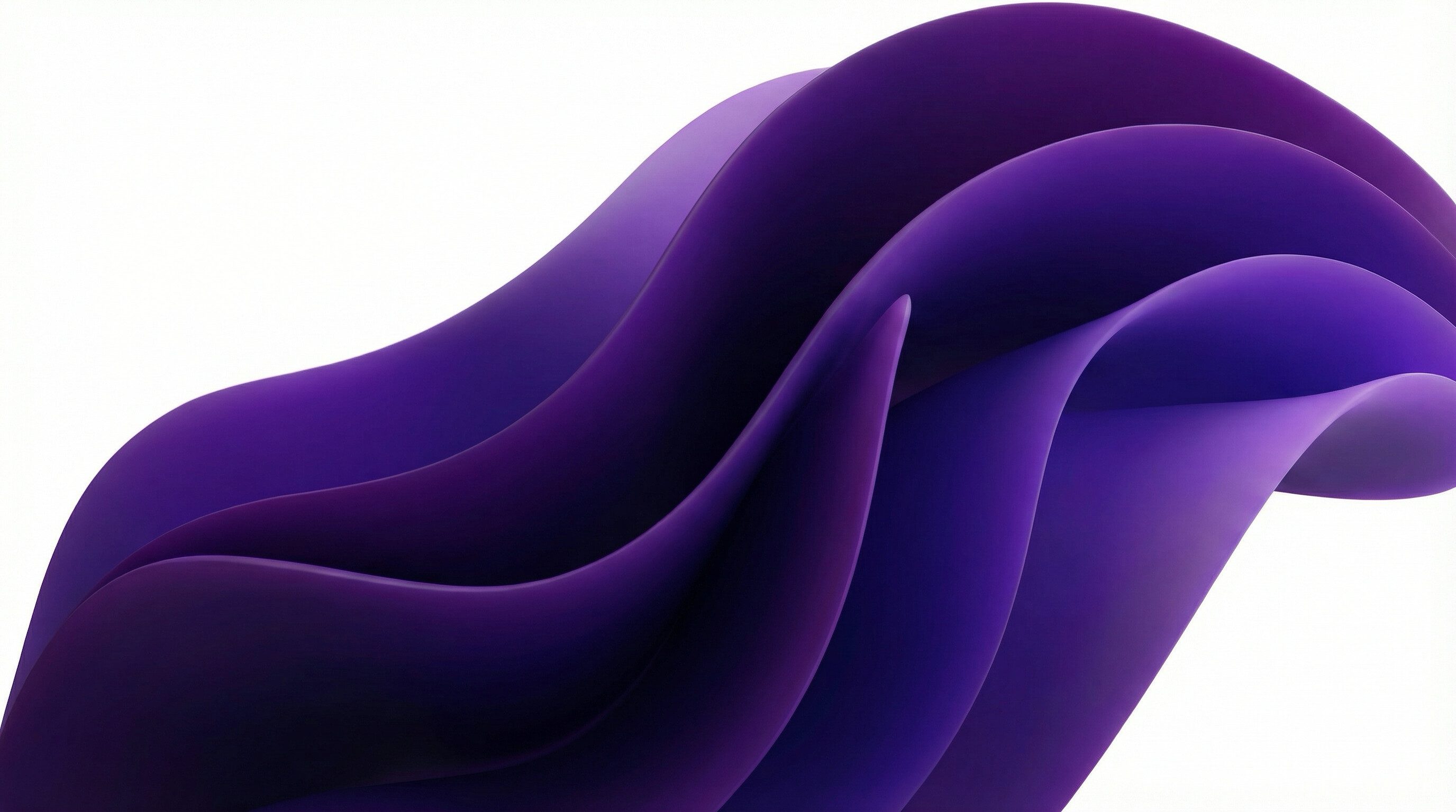 Abstract Purple Wave Folds on White