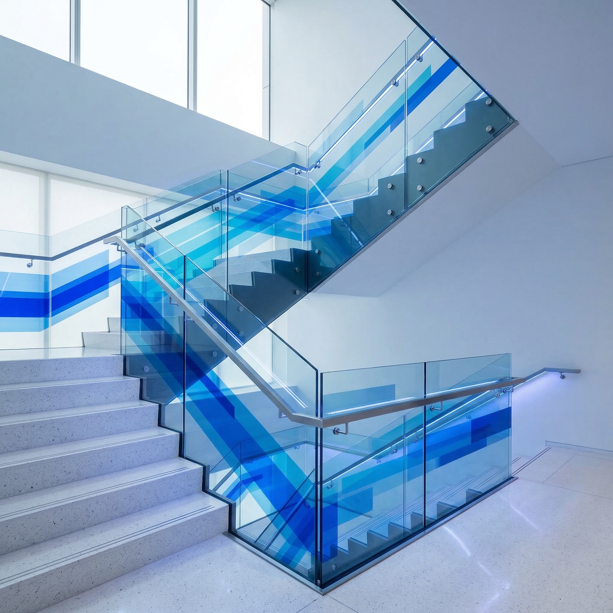 Modern Glass Staircase Interior