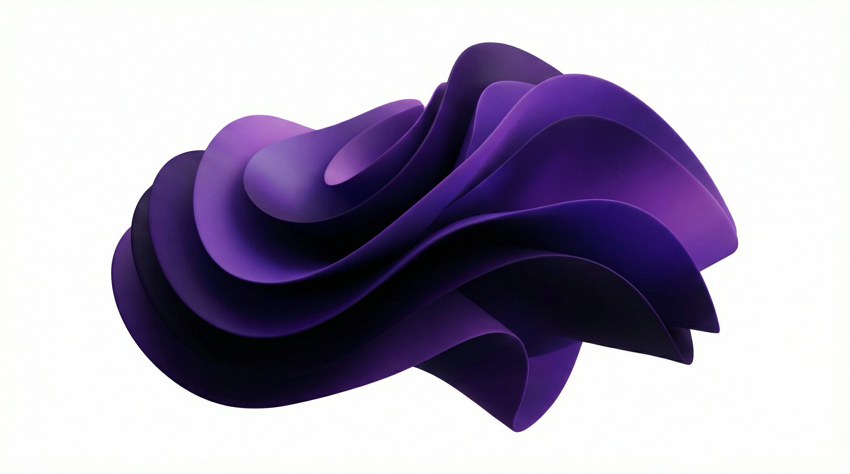 Abstract flowing purple 3D waves