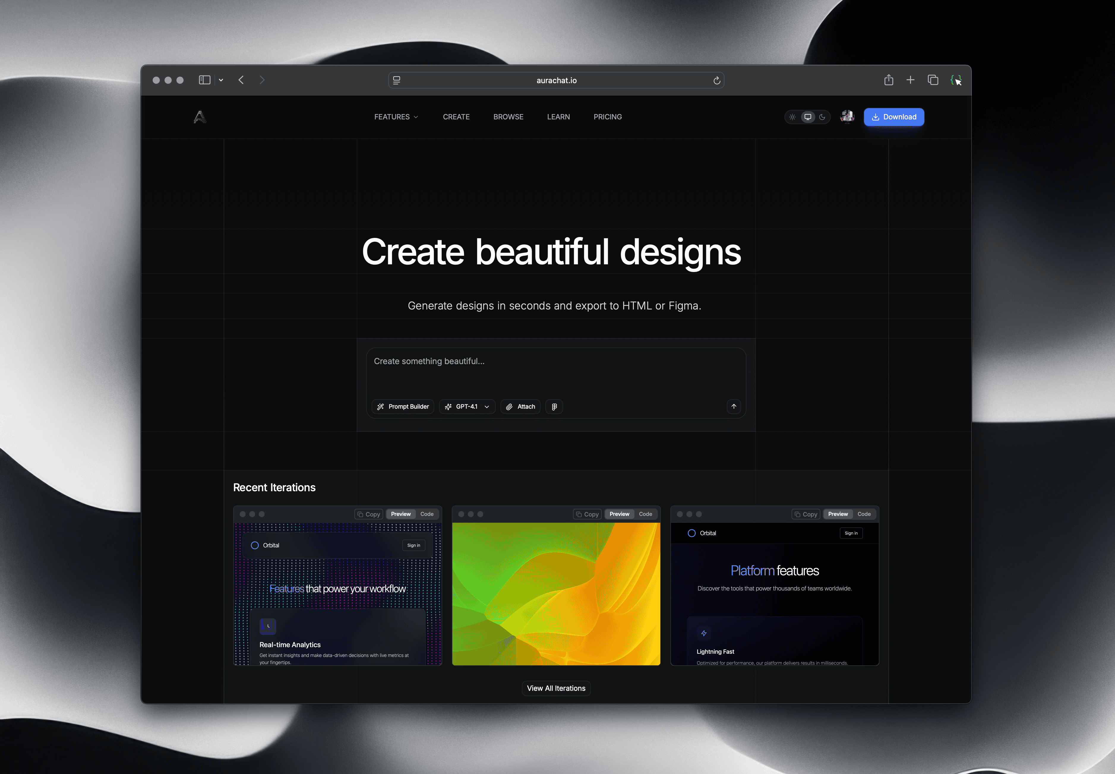 Launch of Aura Web: Your New Design Playground main feature