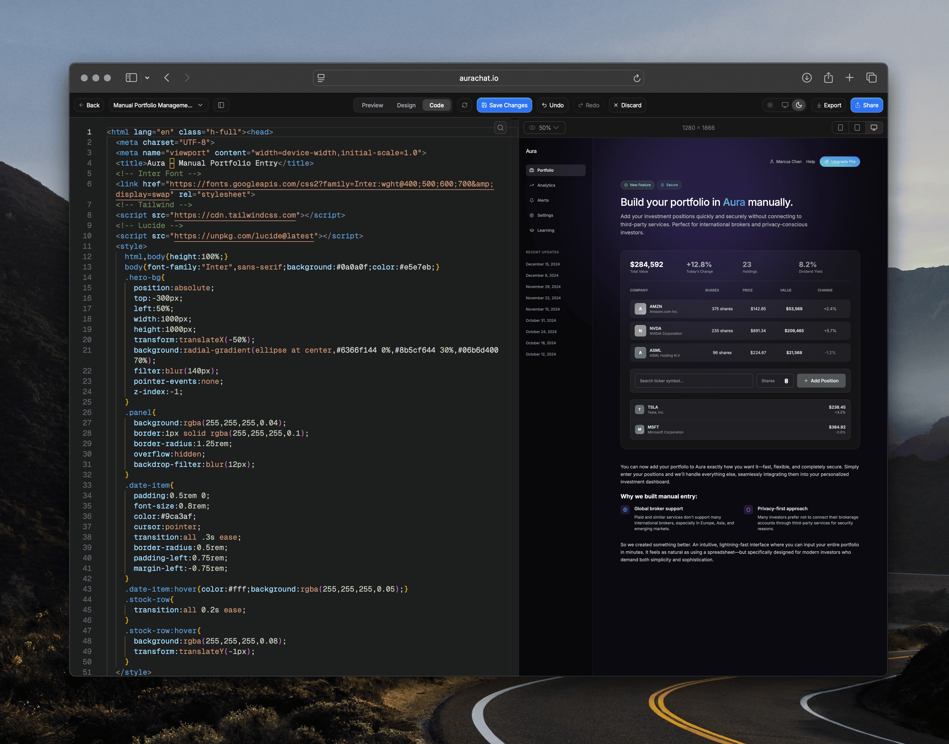 Introducing Code Mode: Edit with Ease! main feature