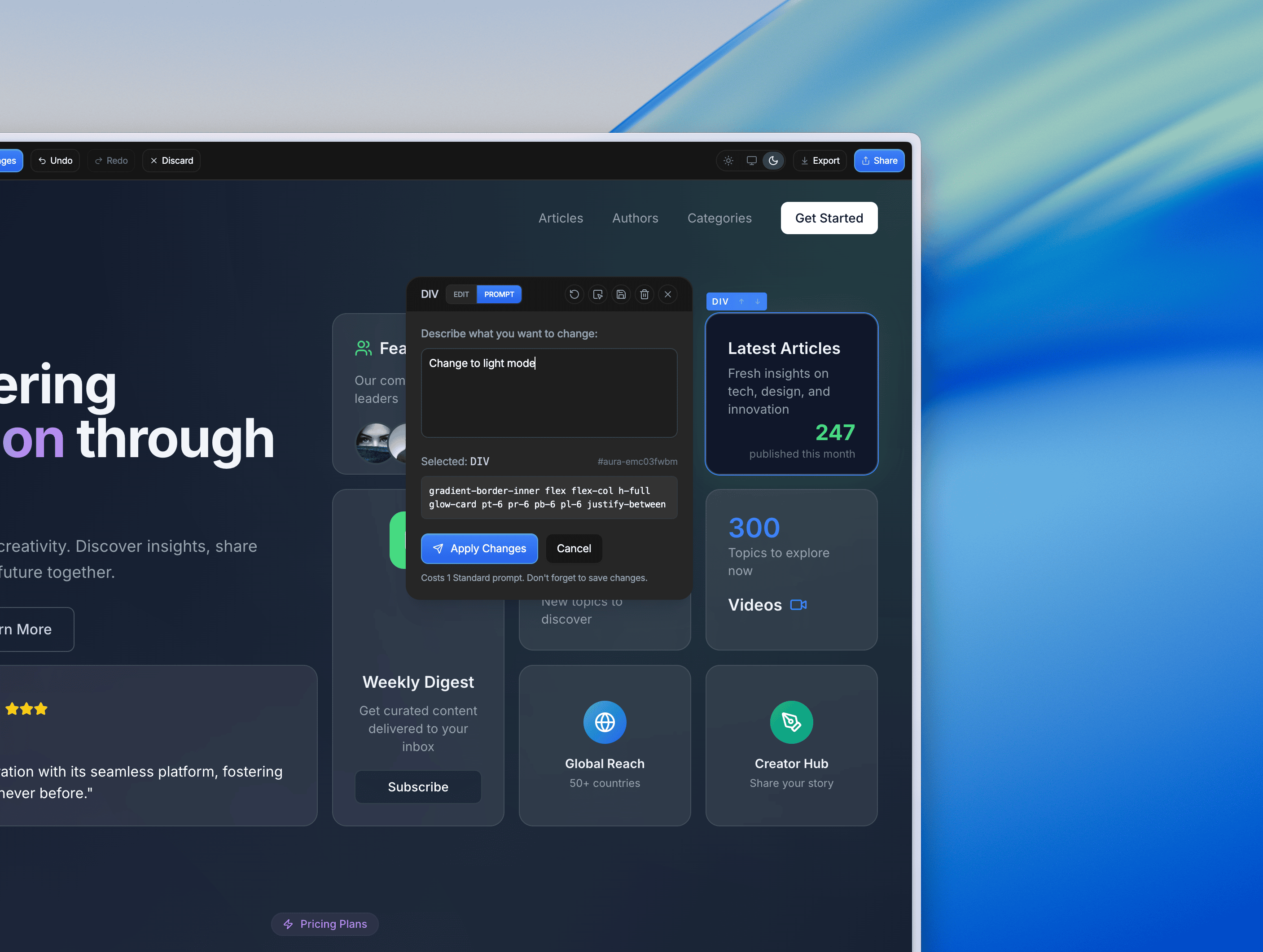 Quick Edit Prompt, Continue Generation and Improvements main feature