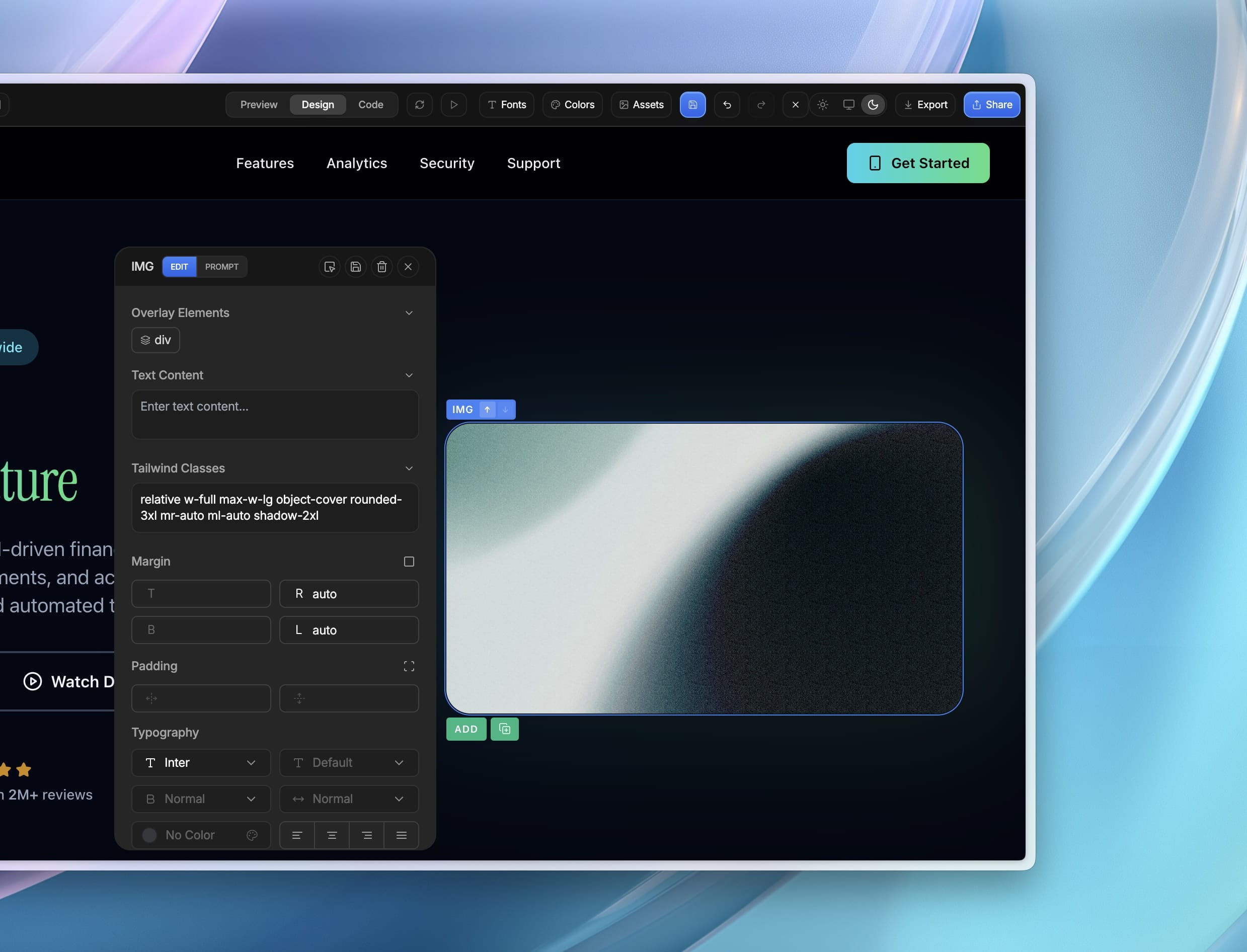 Aura.build, Video/Embed Elements, Hue/Blur, Labels & Scroll Fix feature 1