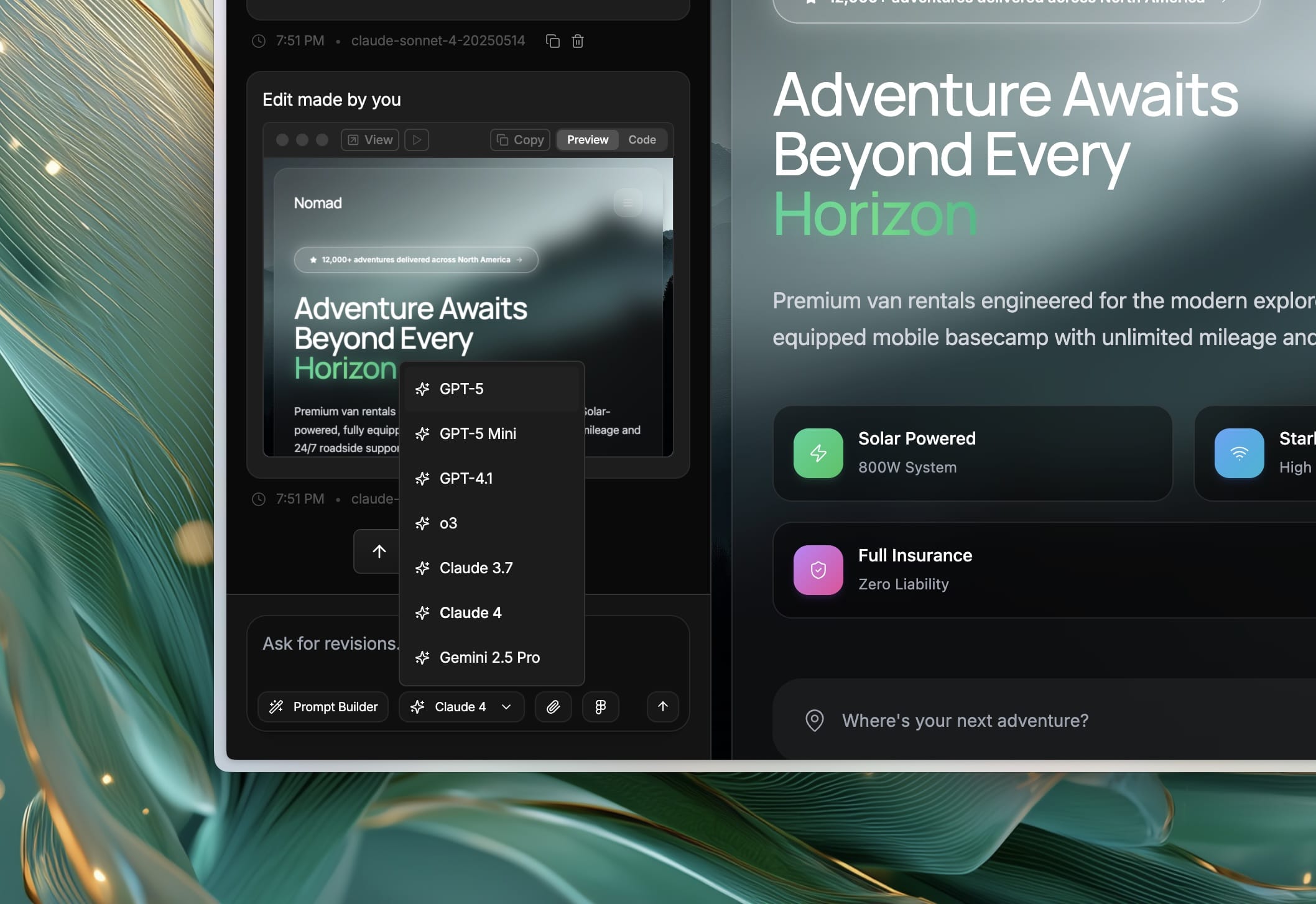 GPT-5, Faster Aura, More Tokens and Many Design Mode Improvements main feature