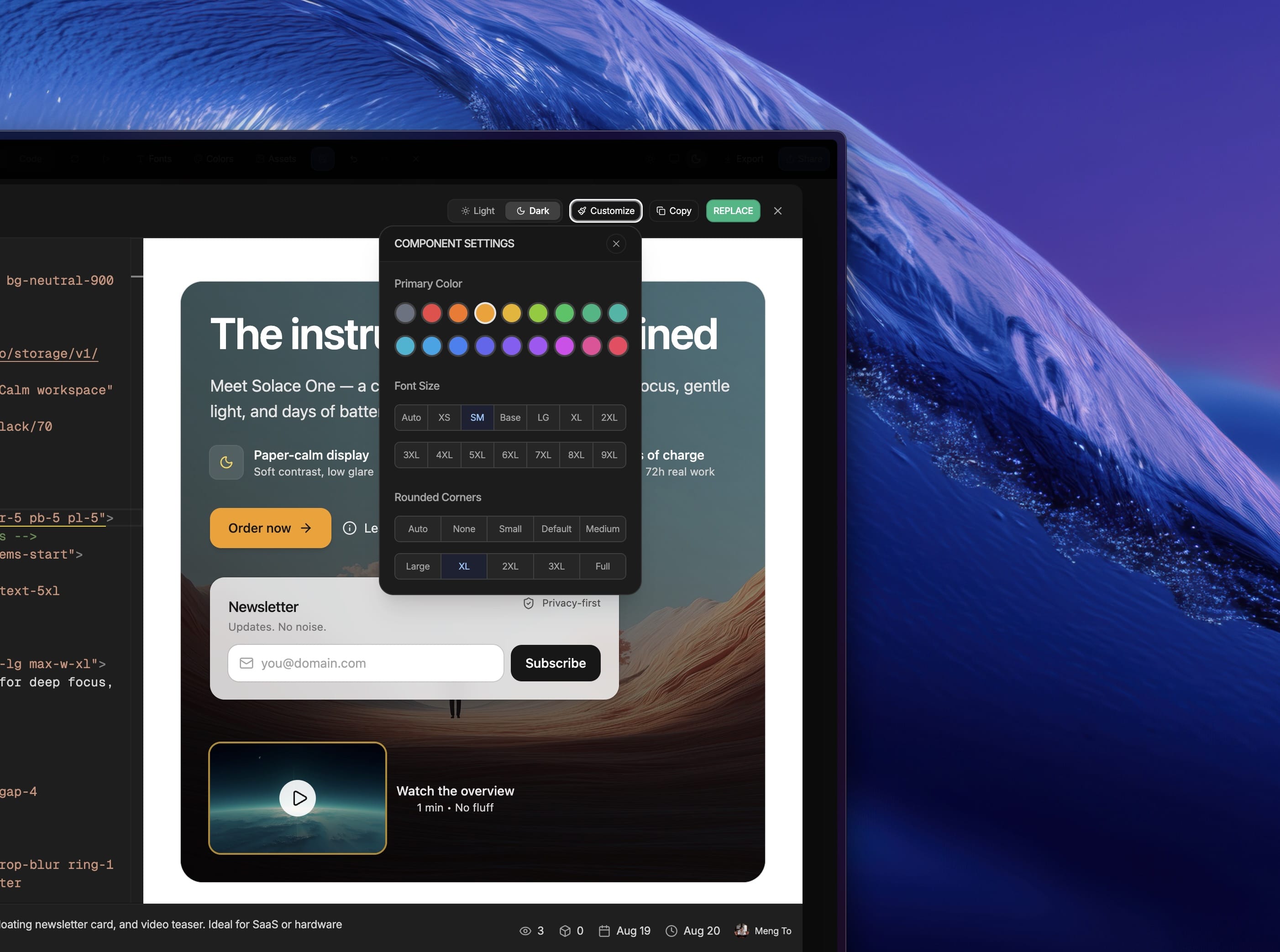Replace with Components — Faster Design, Smarter Tools main feature