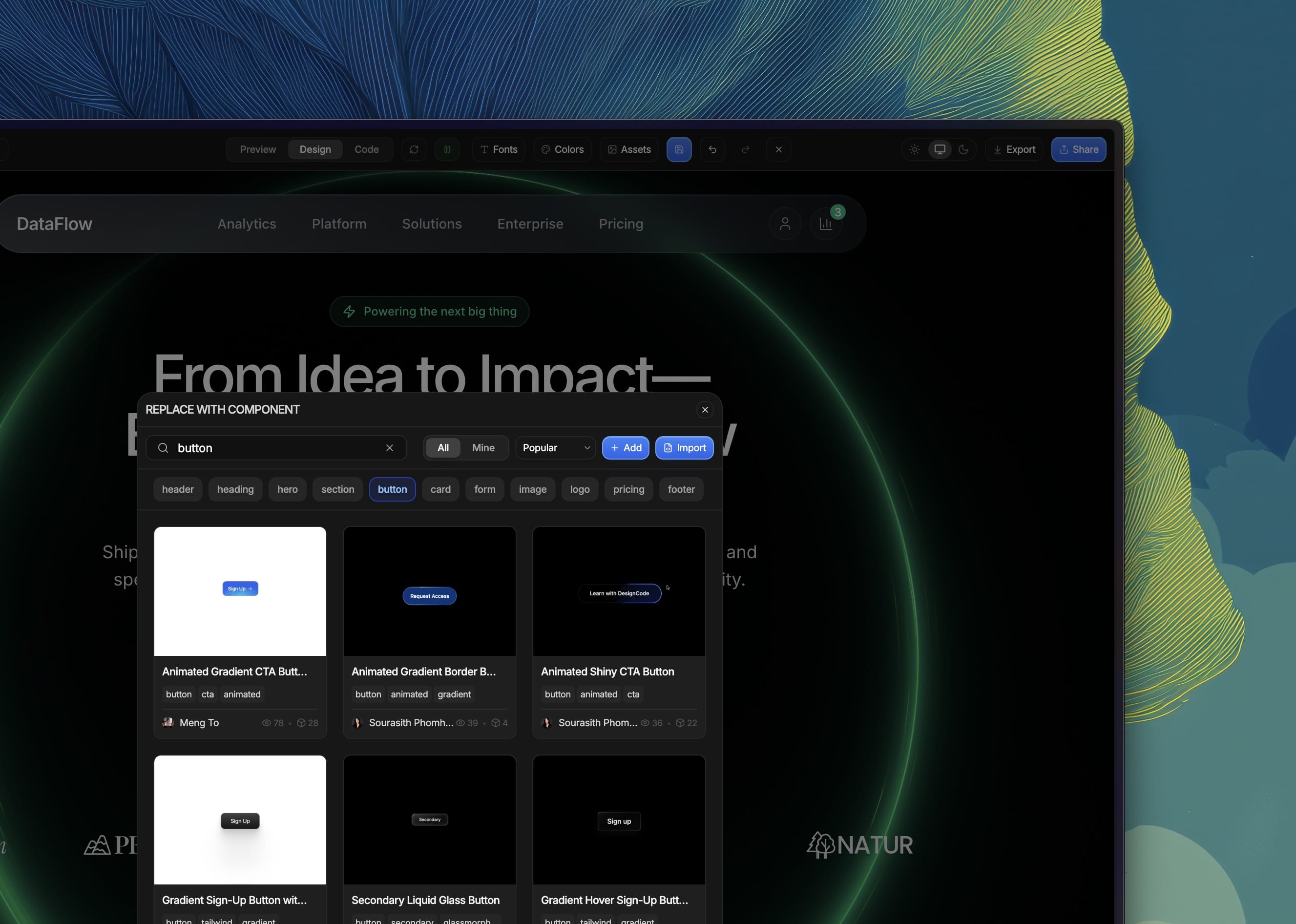 Layers Explorer, Public Components & Instant Plan Upgrades feature 1