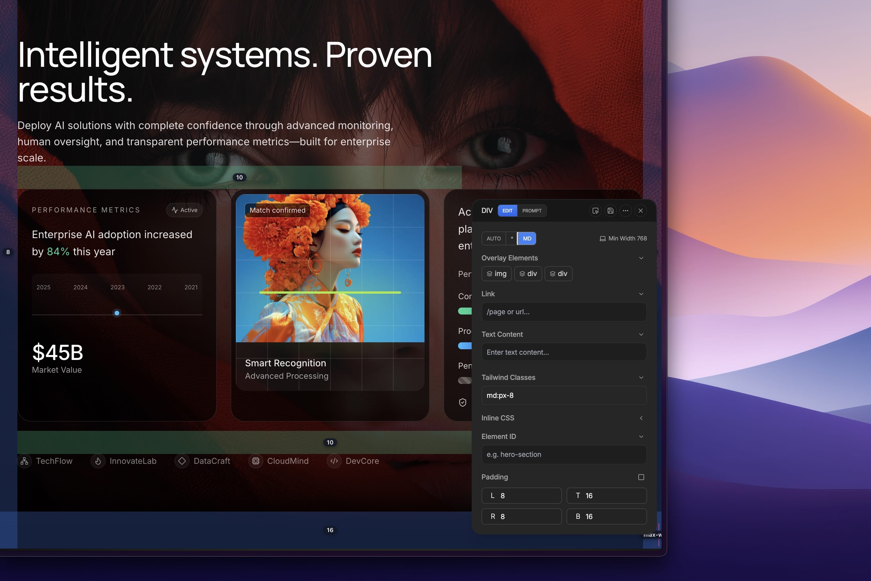 Auto Breakpoints, Measurement Overlays & Mobile Design Mode feature 2