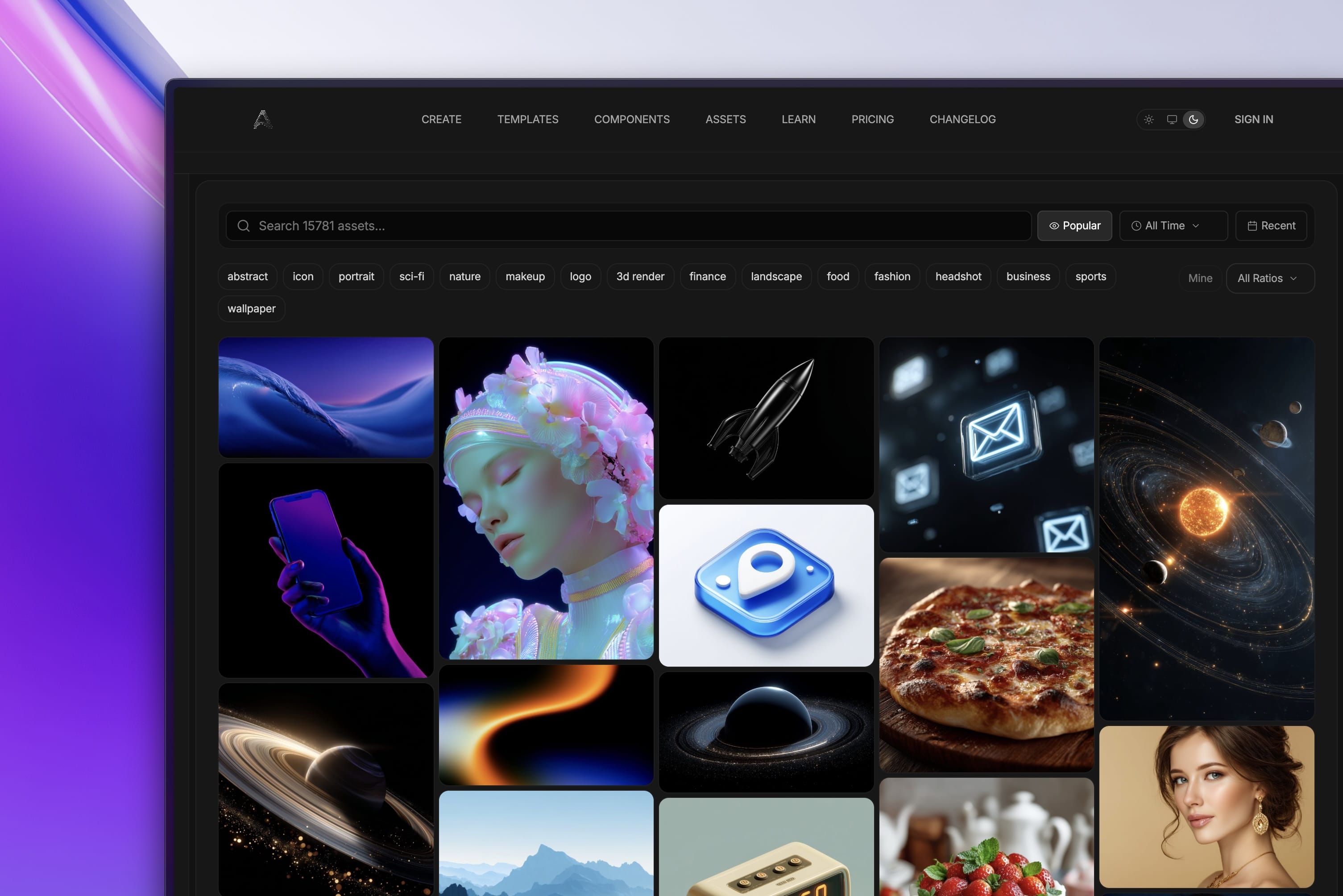 Full-Template Remix + 15,000 Images & Image Uploads main feature