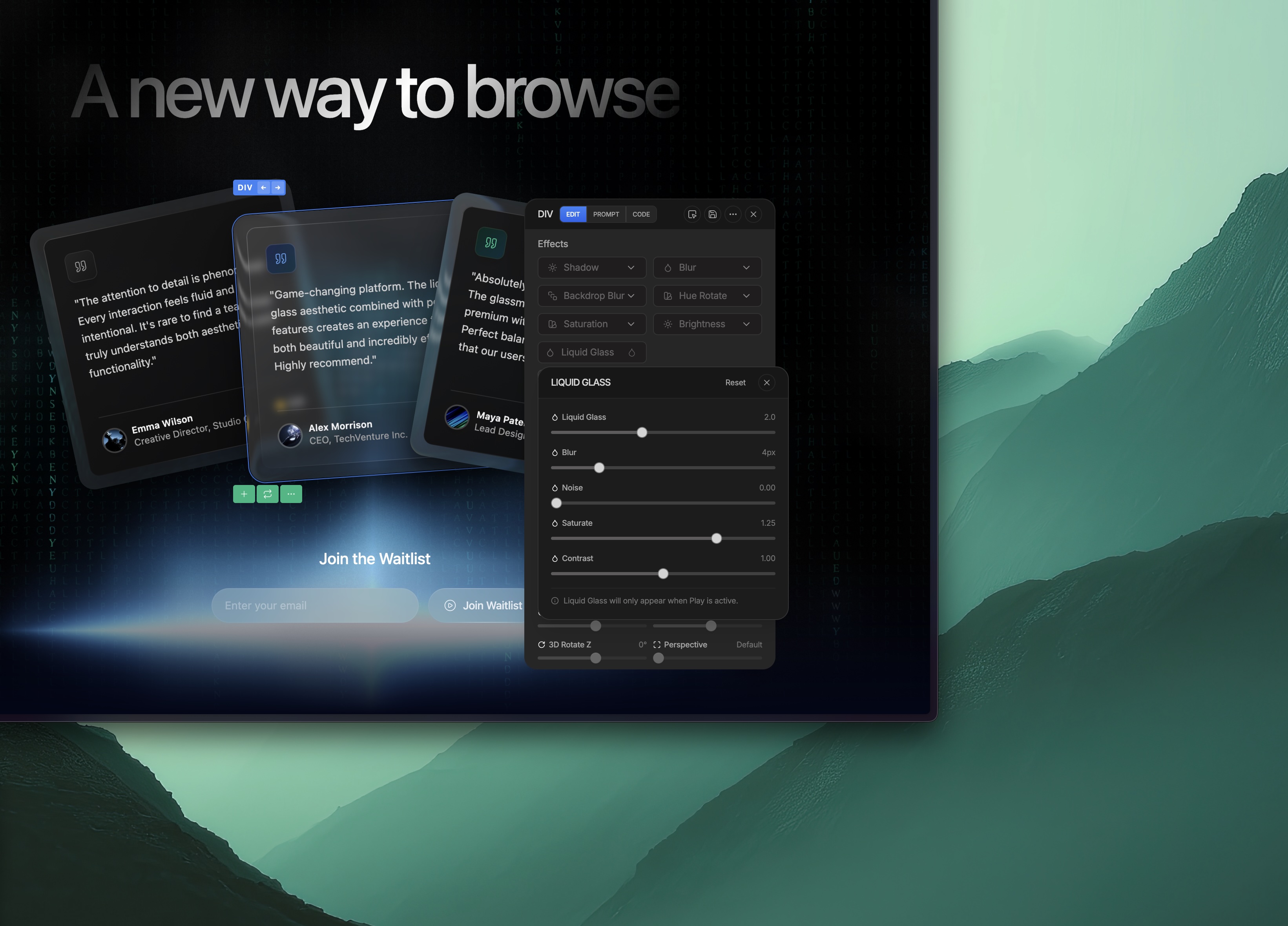 Liquid Glass, Gradient Borders & New Icon Sets main feature
