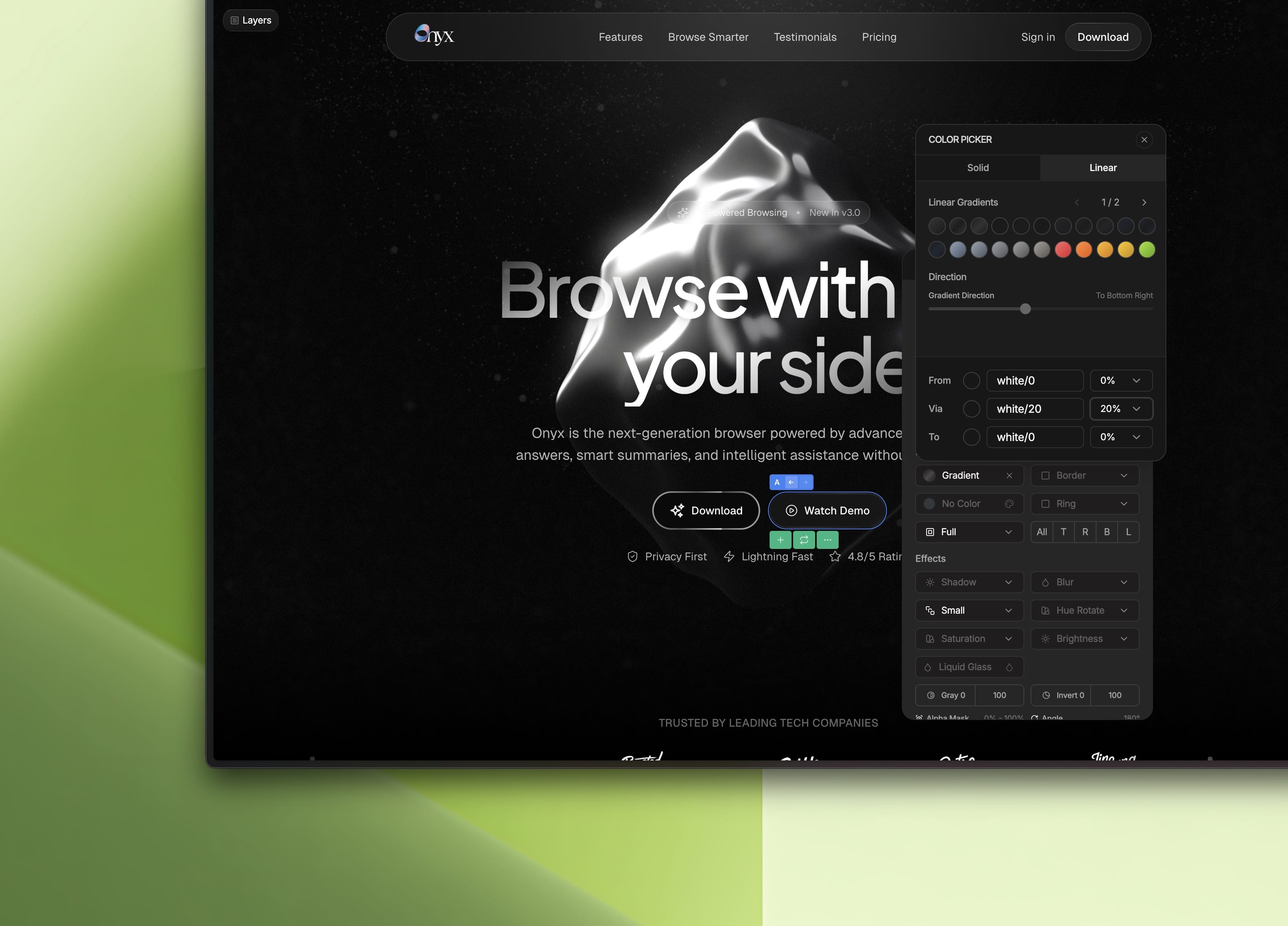 Liquid Glass, Gradient Borders & New Icon Sets feature 1